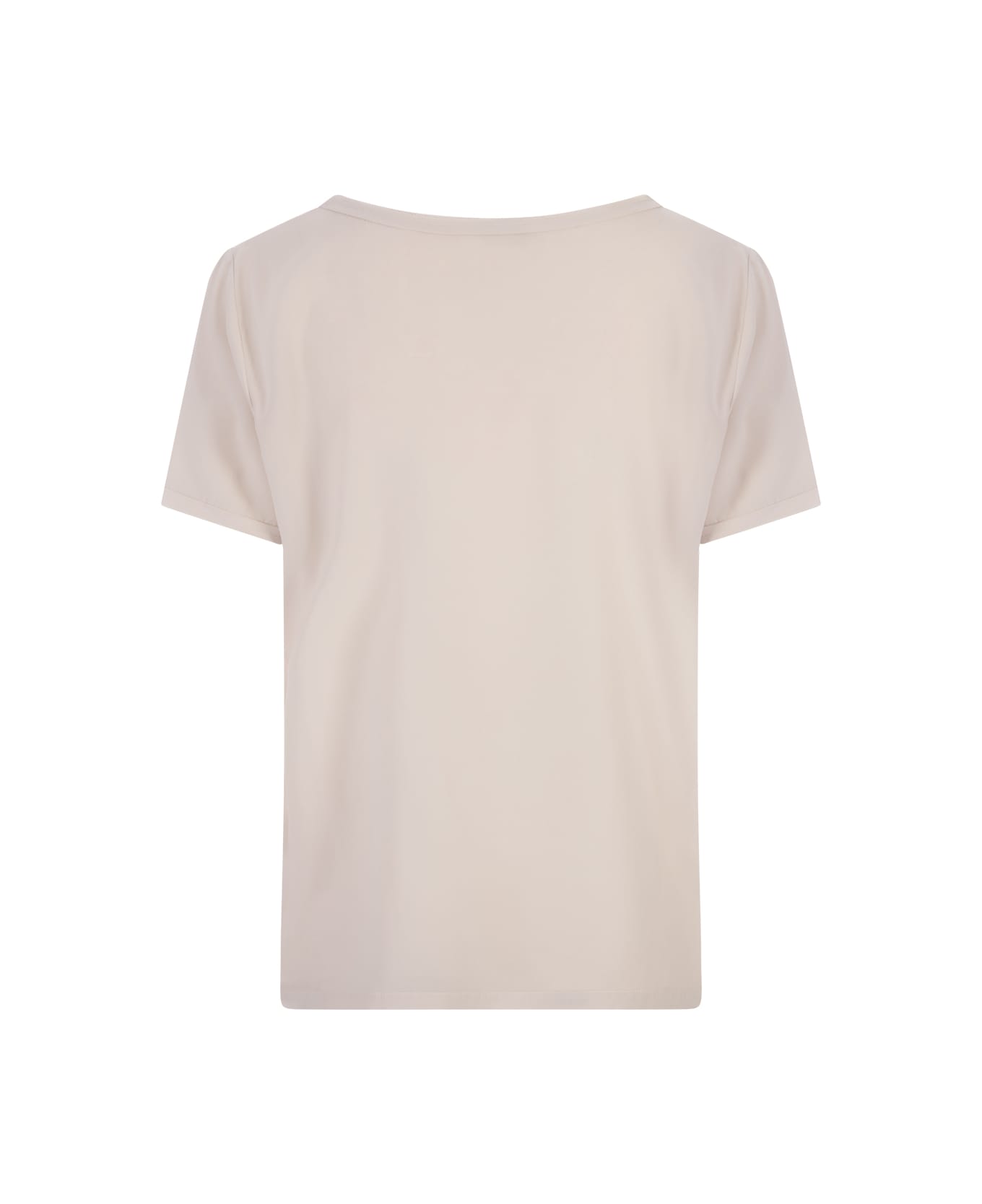Her Shirt Ecru Opaque Silk T-shirt - Brown