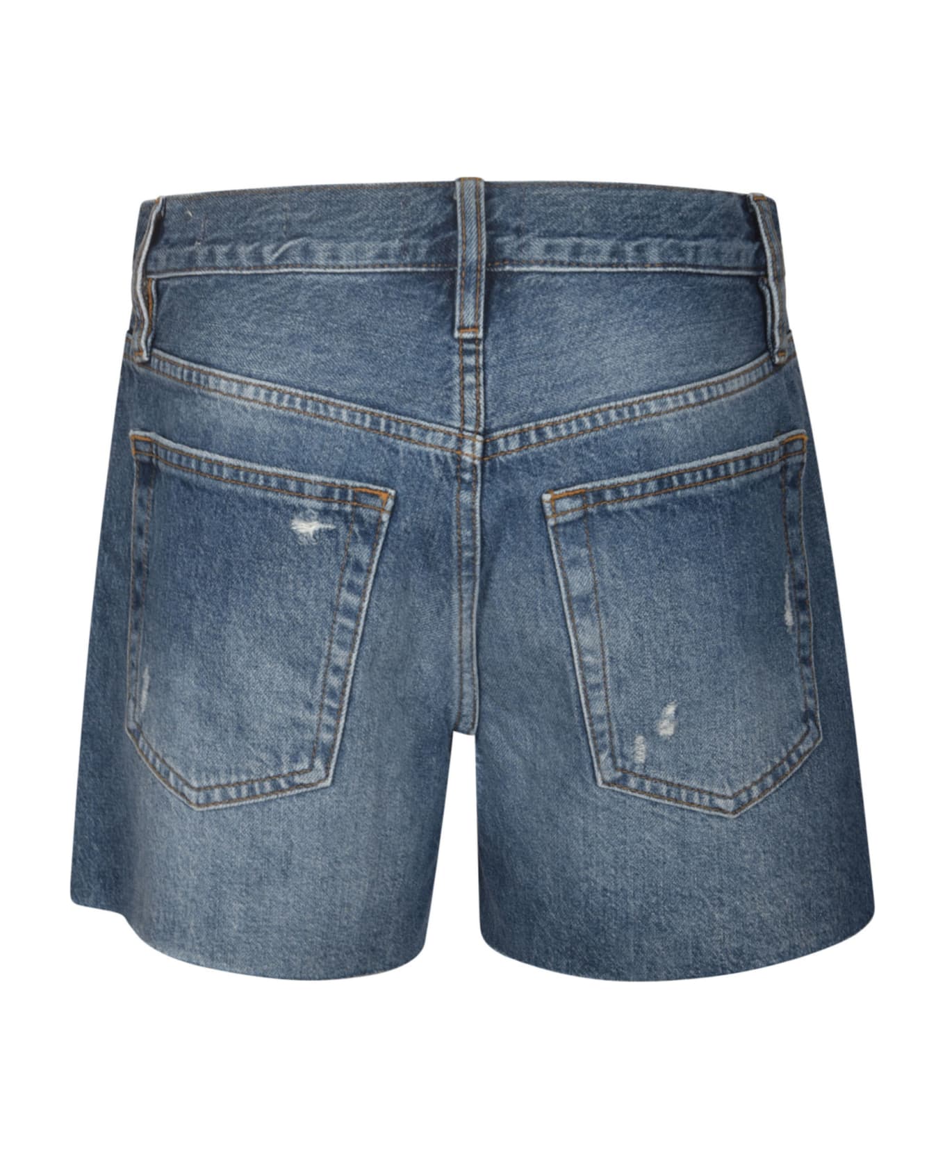 Frame Distressed Denim Shorts - Azure