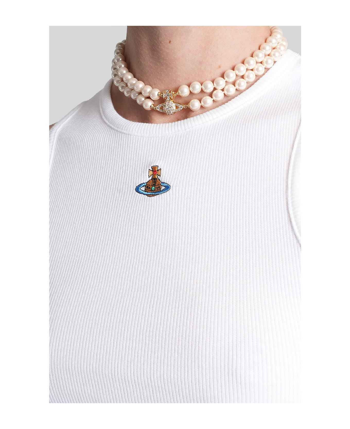 Vivienne Westwood Tank Top In White Cotton - white