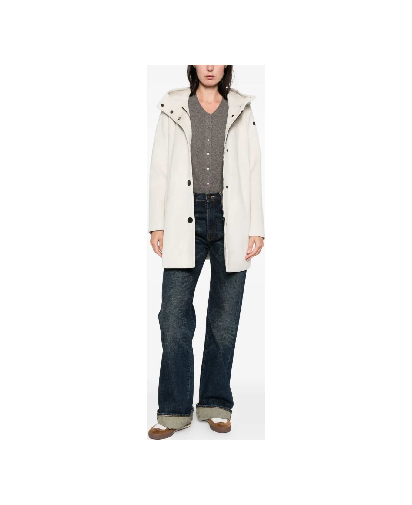 RRD - Roberto Ricci Design Velour Neo Parka Wom Jkt - Cream