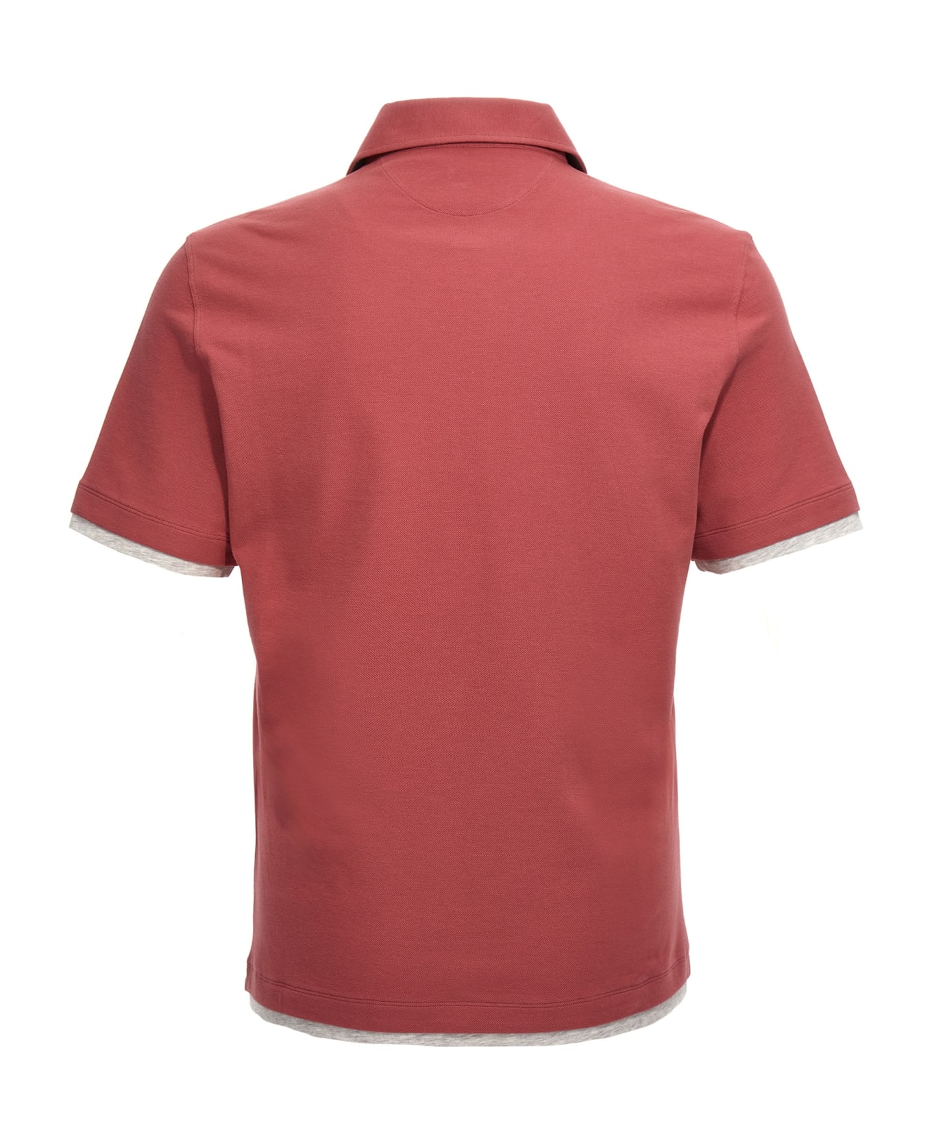 Brunello Cucinelli Double Layer Effect Polo Shirt - Fuchsia ポロシャツ