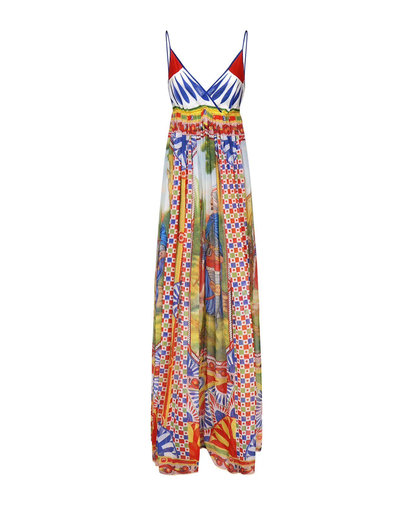 Dolce 
Gabbana Silk Dress With Cart Print - FRIGO 17 STAMPA