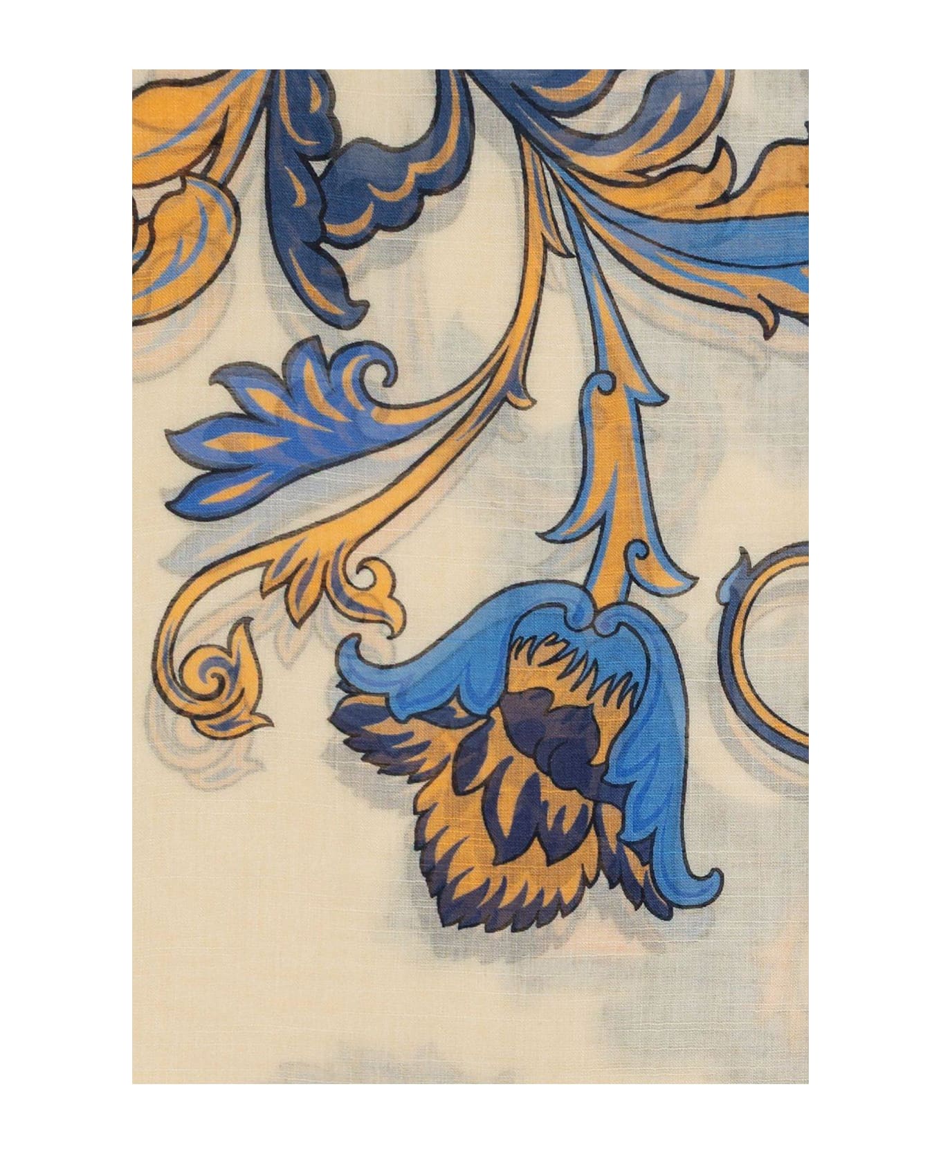 Etro Floral Printed Scarf - Beige