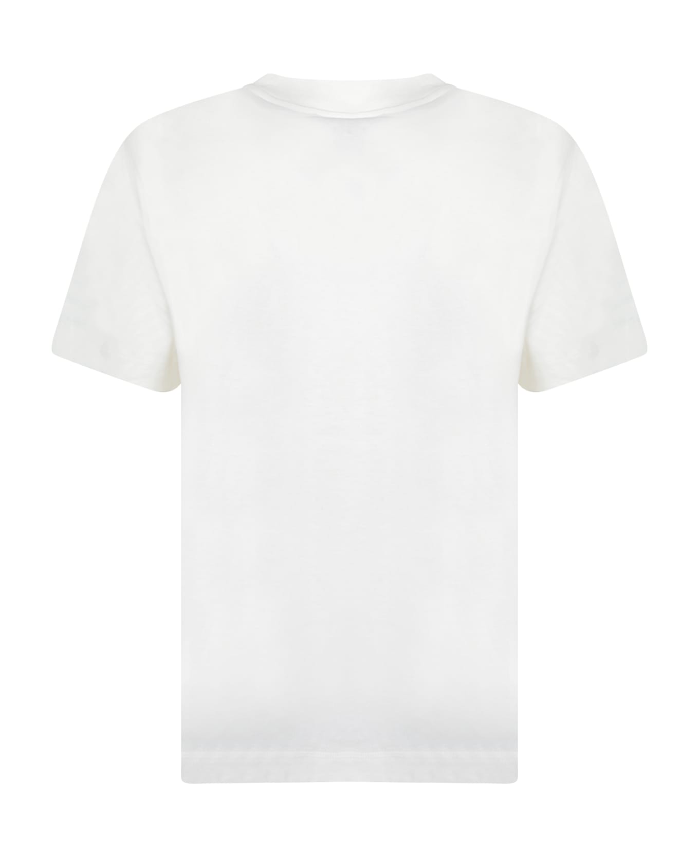 Burberry White T-shirt With Gold Embroidery - White