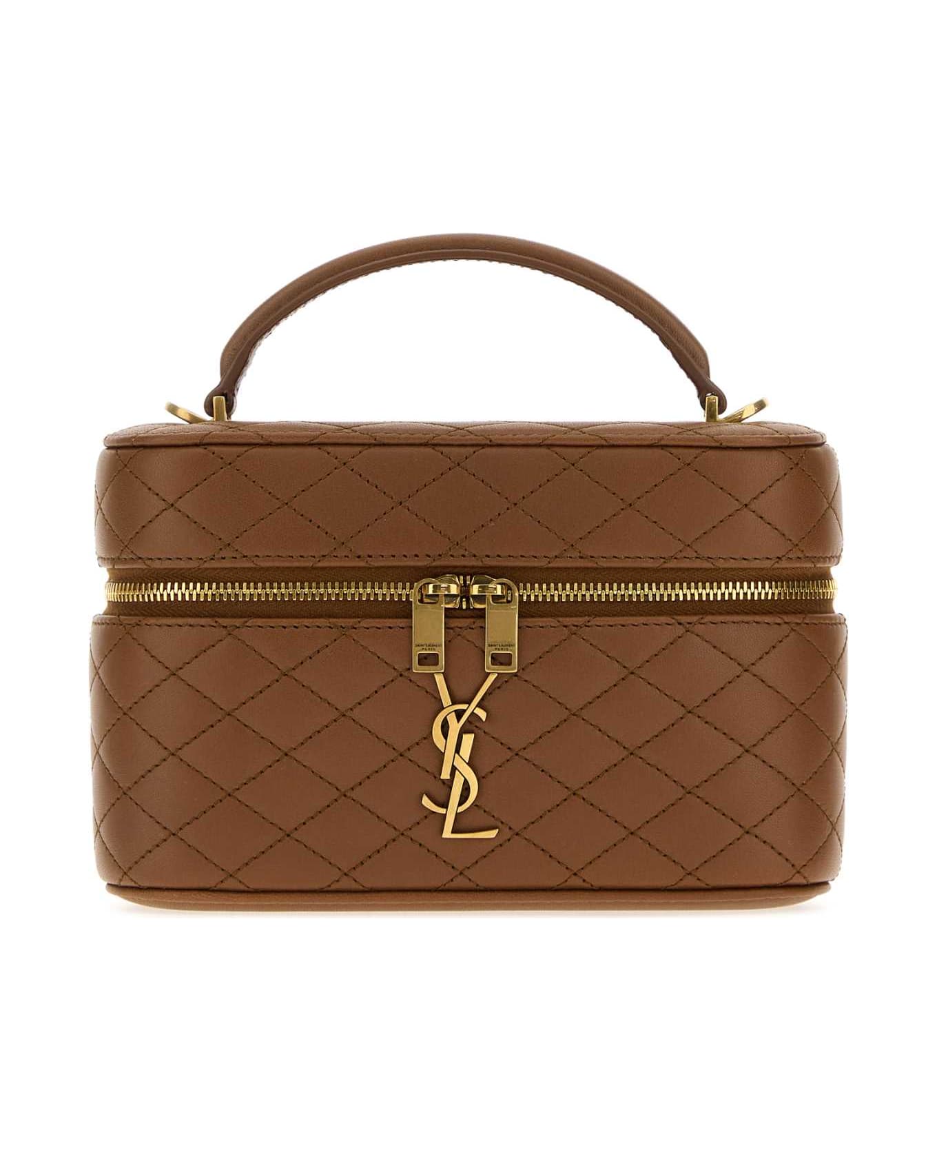 Saint Laurent Caramel Nappa Leather Vanity Gaby Handbag - FOX