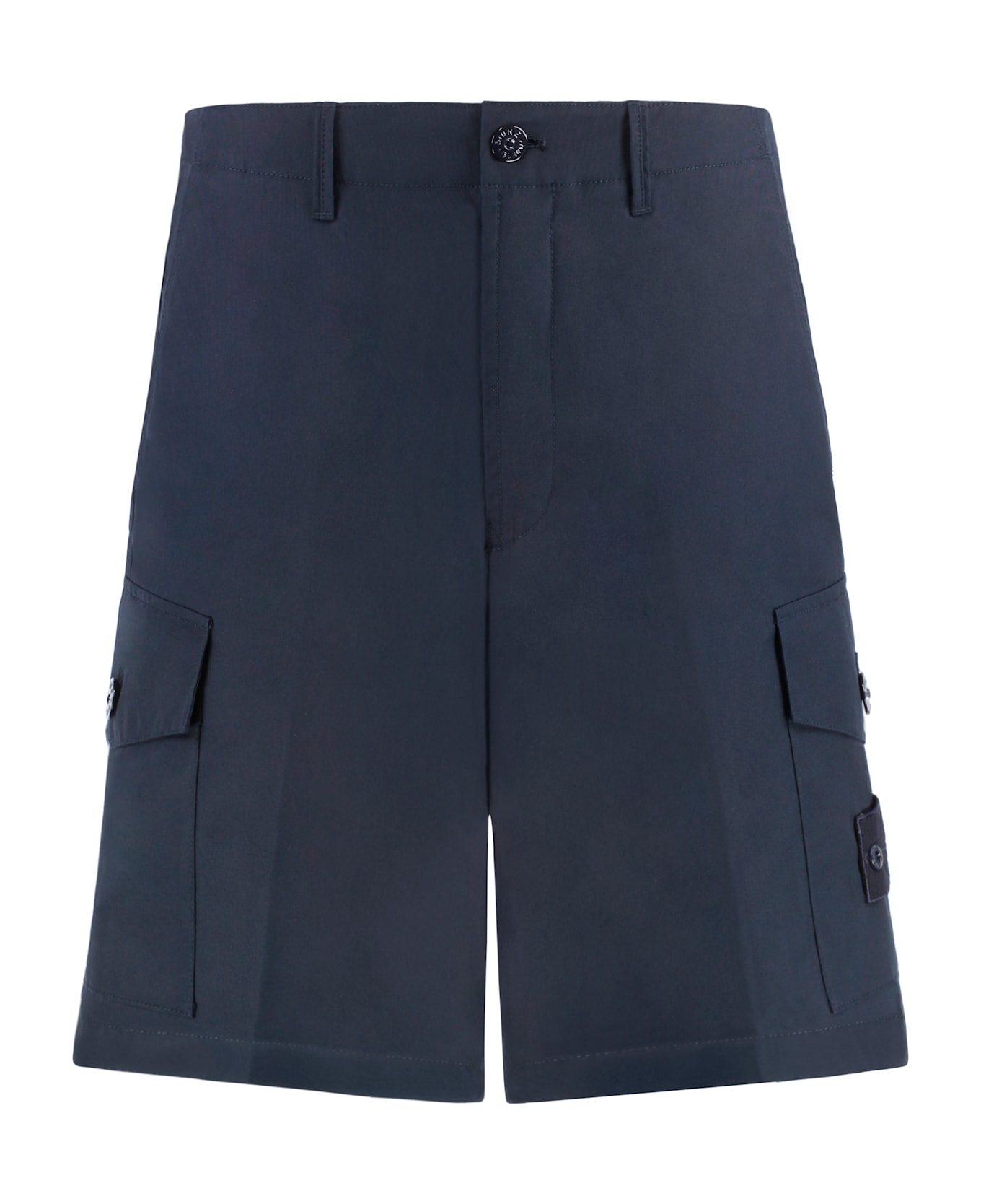 Stone Island Cotton Bermuda Shorts - NAVY BLUE