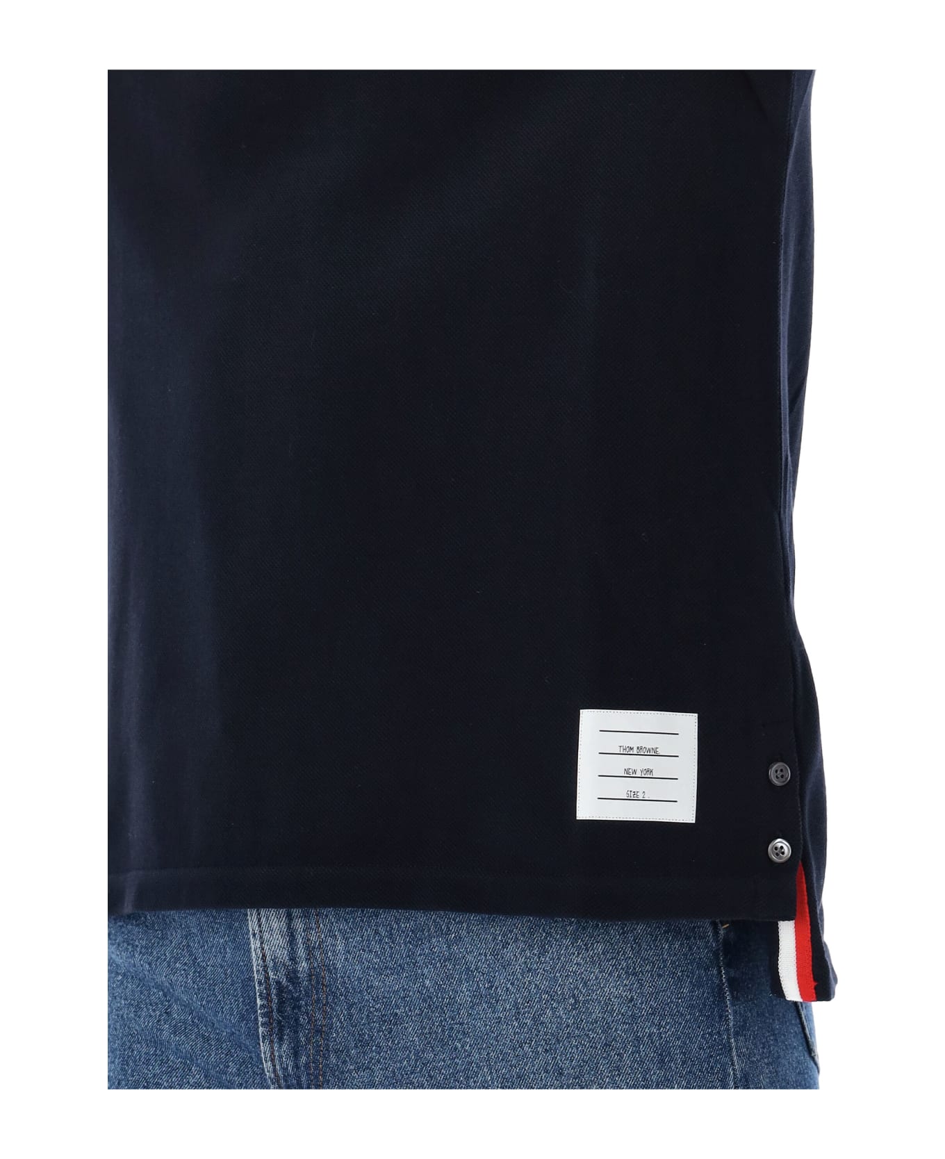 Thom Browne Relaxed Fit Ss Tee - NAVY
