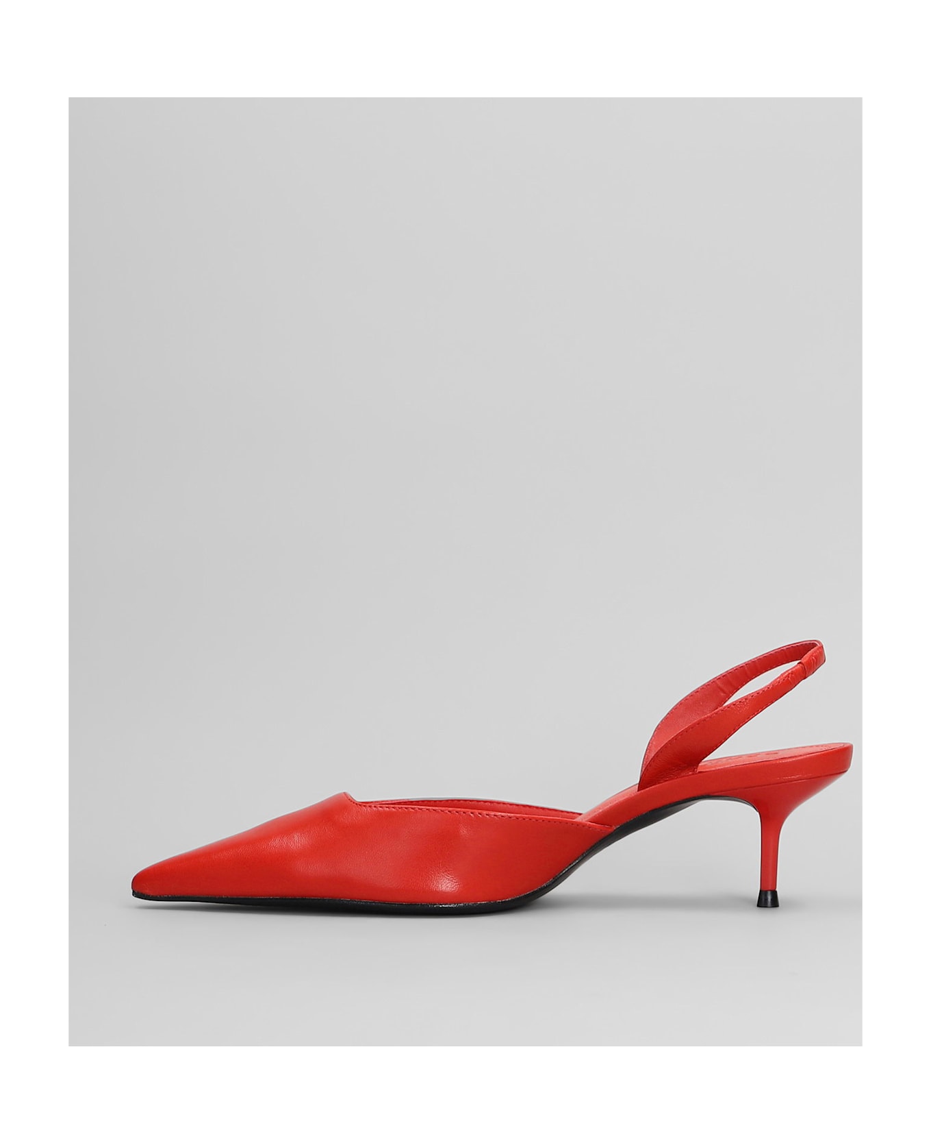 Schutz Paola Mid Pumps In Red Leather - red