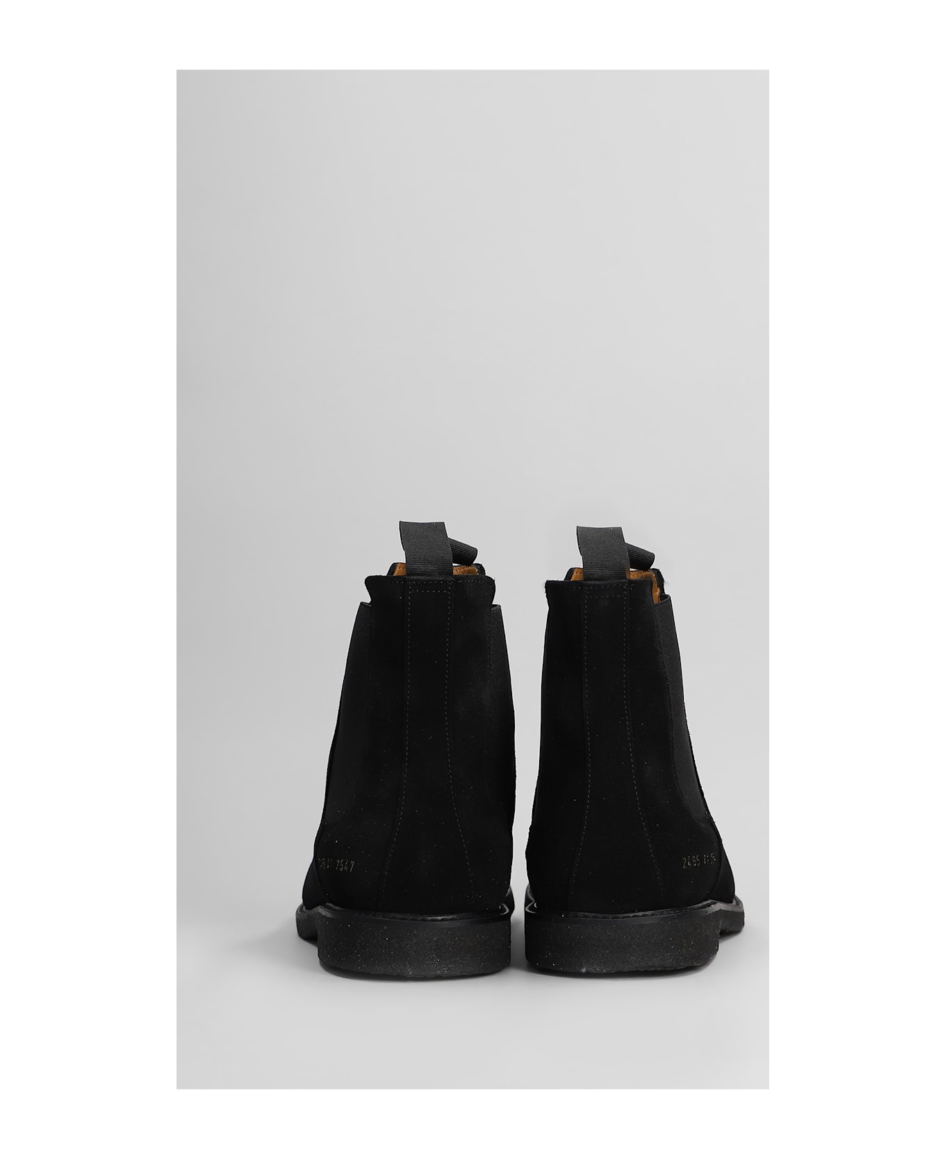 Common Projects Chelsea Classic Ankle Boots In Black Suede - black