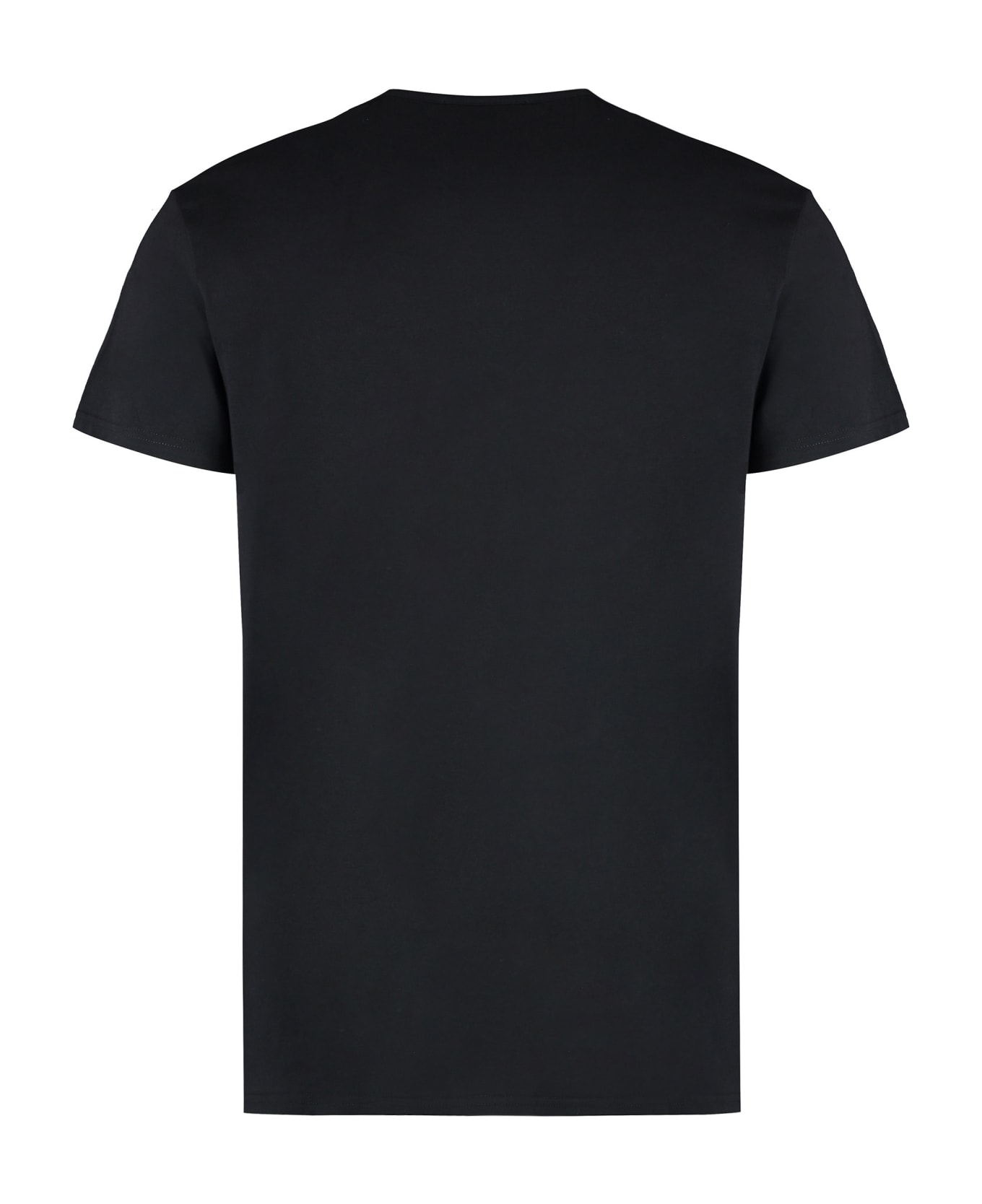 Versace Cotton Crew-neck T-shirt - BLACK