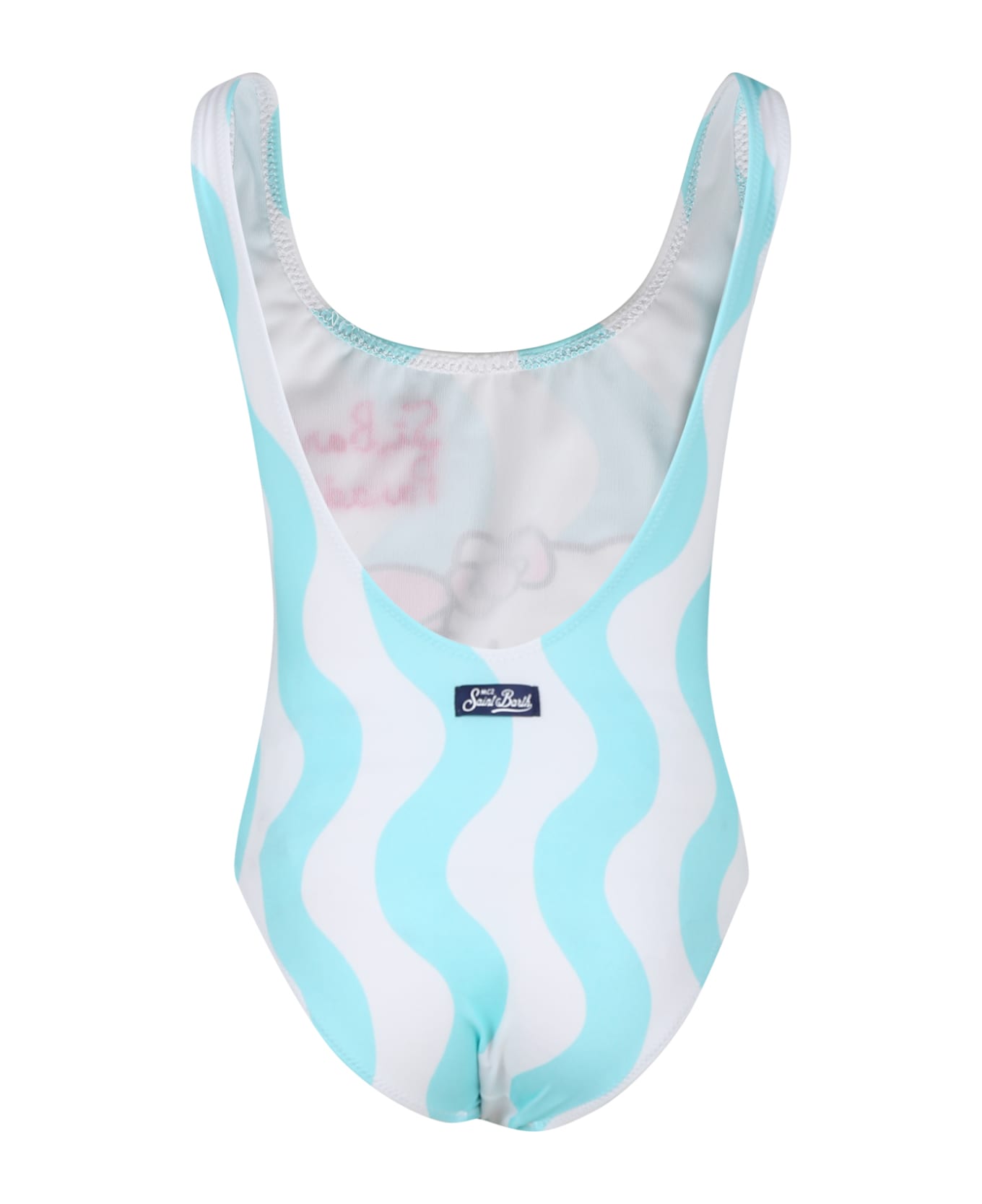 MC2 Saint Barth White Swimsuit For Girl With Hello Kitty Print - White