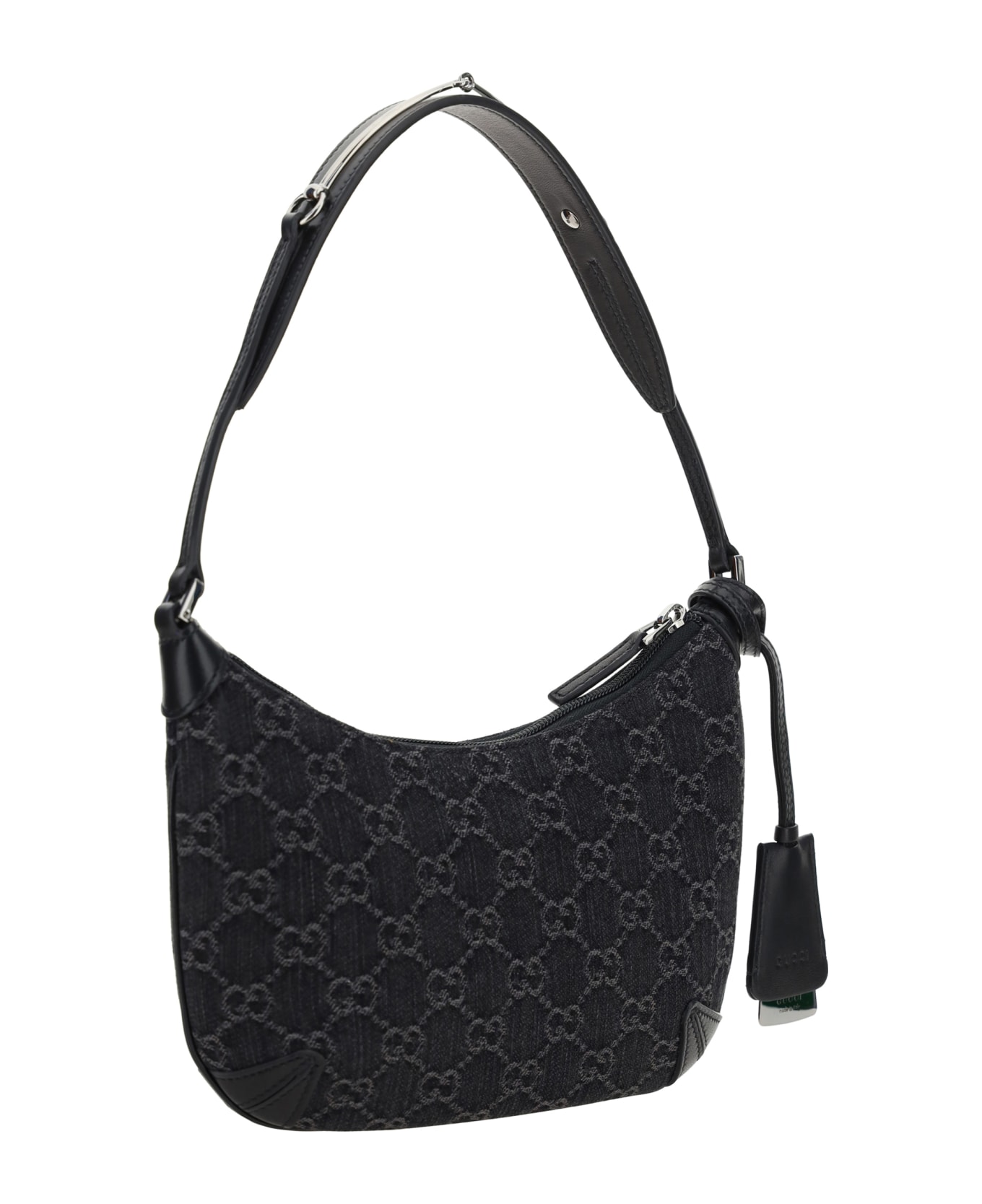 Gucci Horsebit Shoulder Bag - Blk/medium Grey ショルダーバッグ