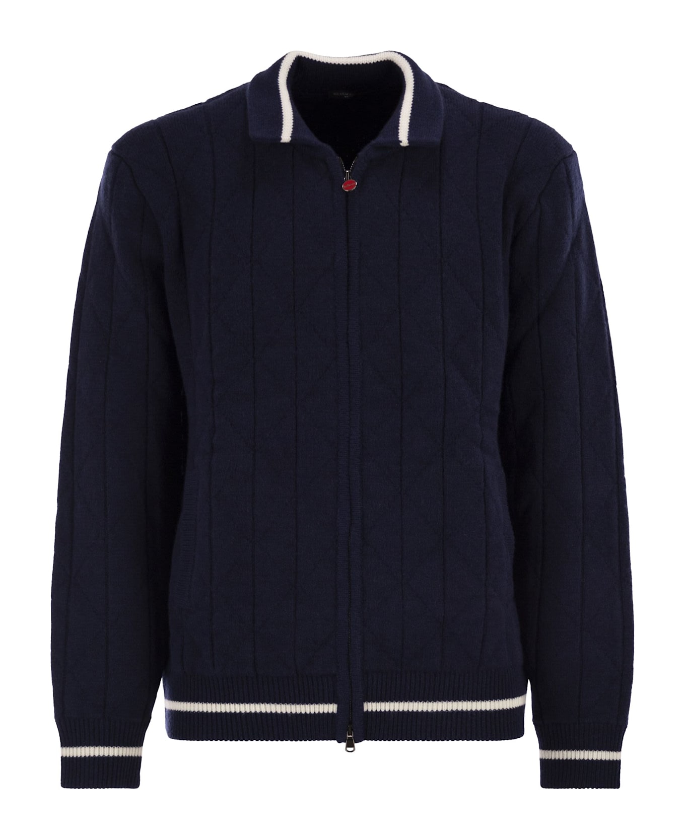Kiton Cashmere Bomber Jacket - Blue