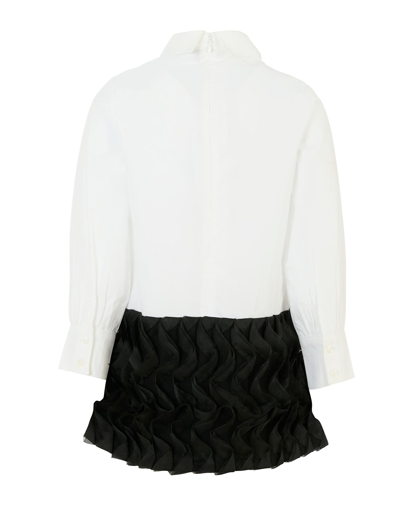 Karl Lagerfeld Kids White Dress For Girl With Logo - White