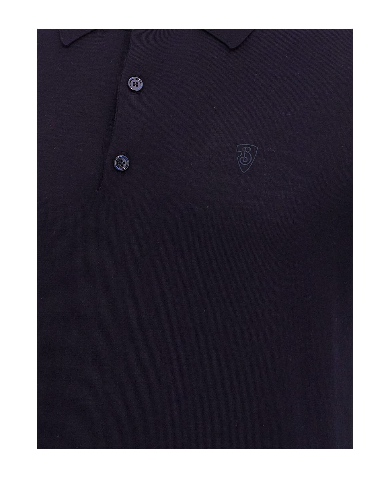 Burberry Wool Polo Shirt - Blue