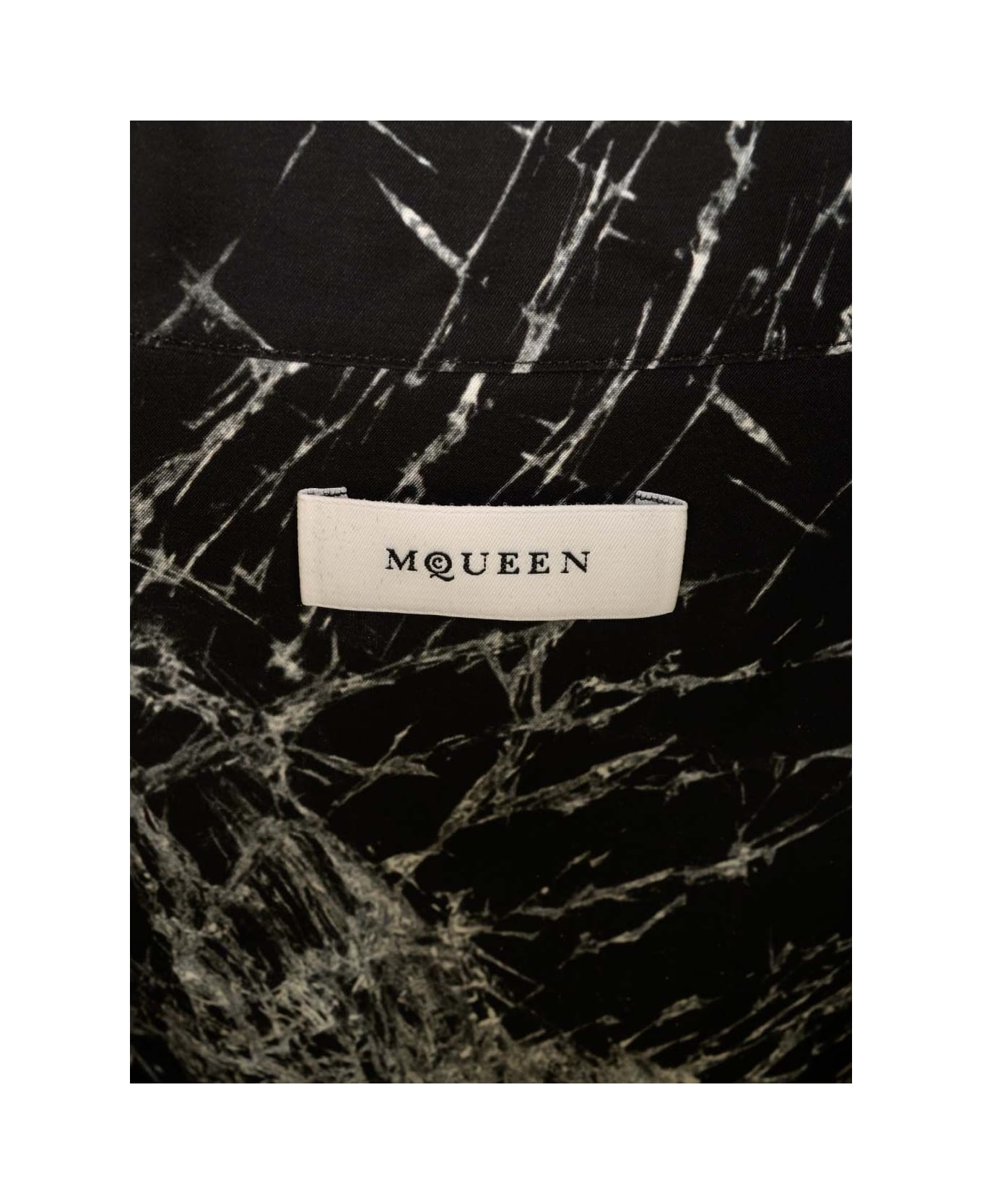 Alexander McQueen Hawaiian Shirt Smashed Screen - Black