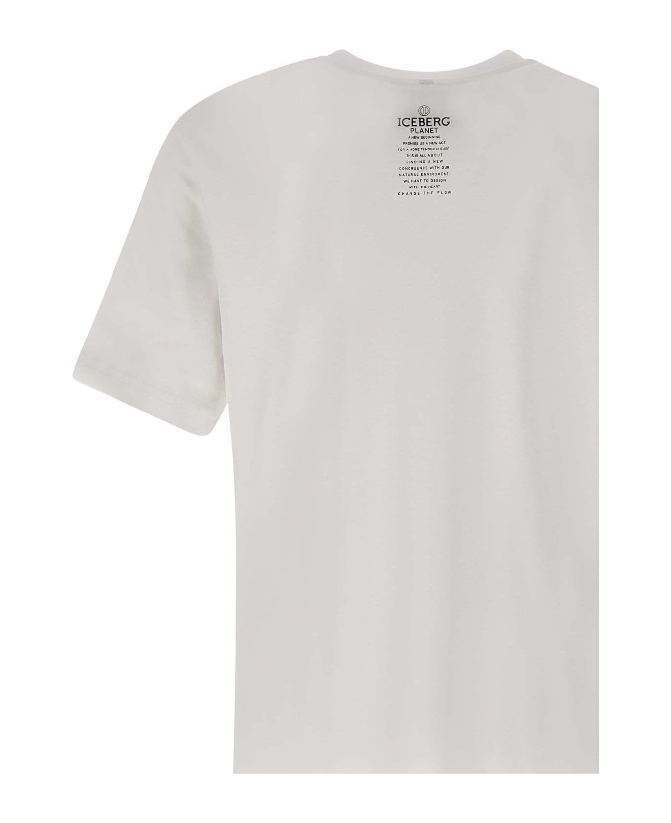 Iceberg Cotton T-shirt - WHITE