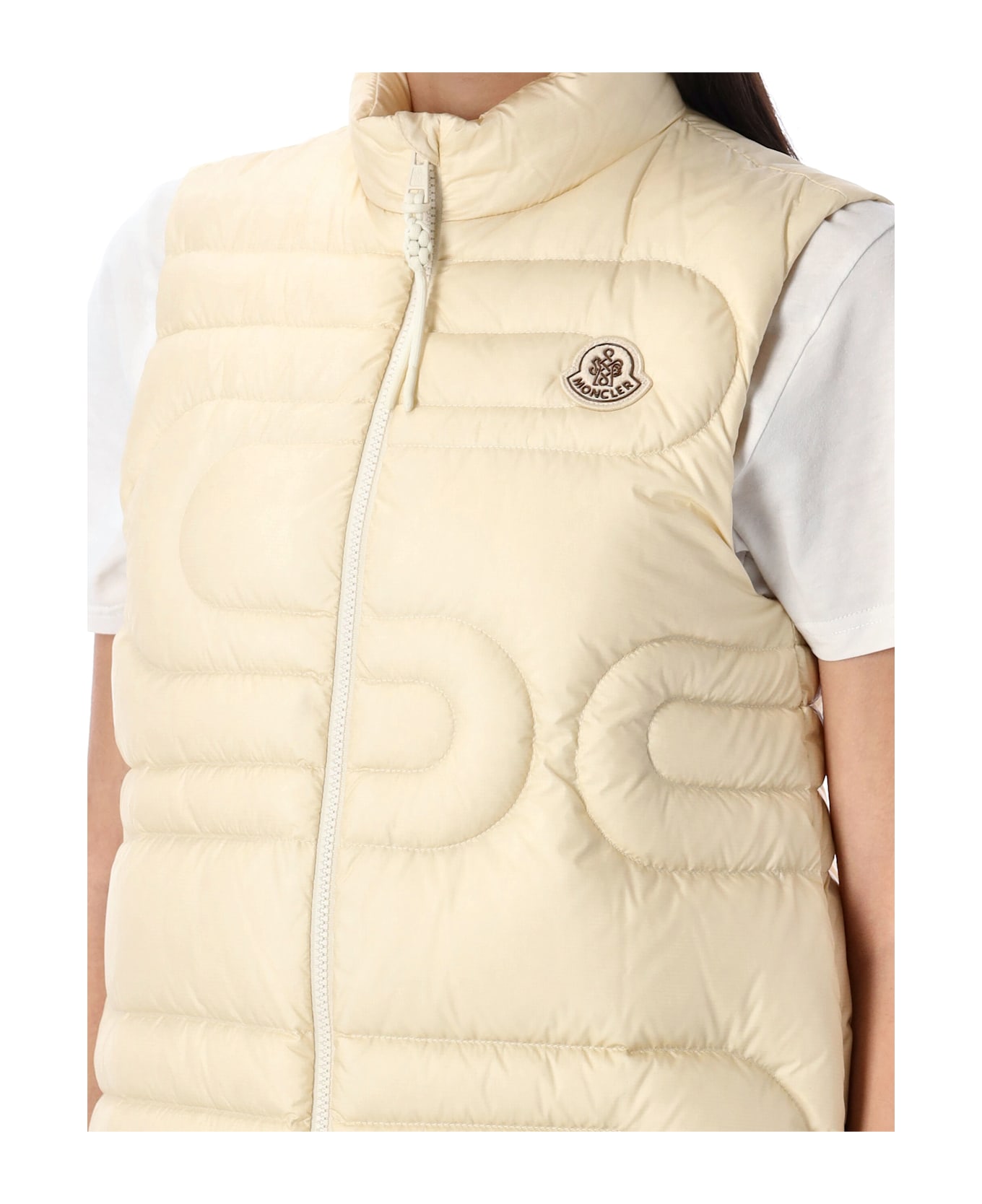 Moncler Xihu Snake-quilted Down Gilet - WHITE