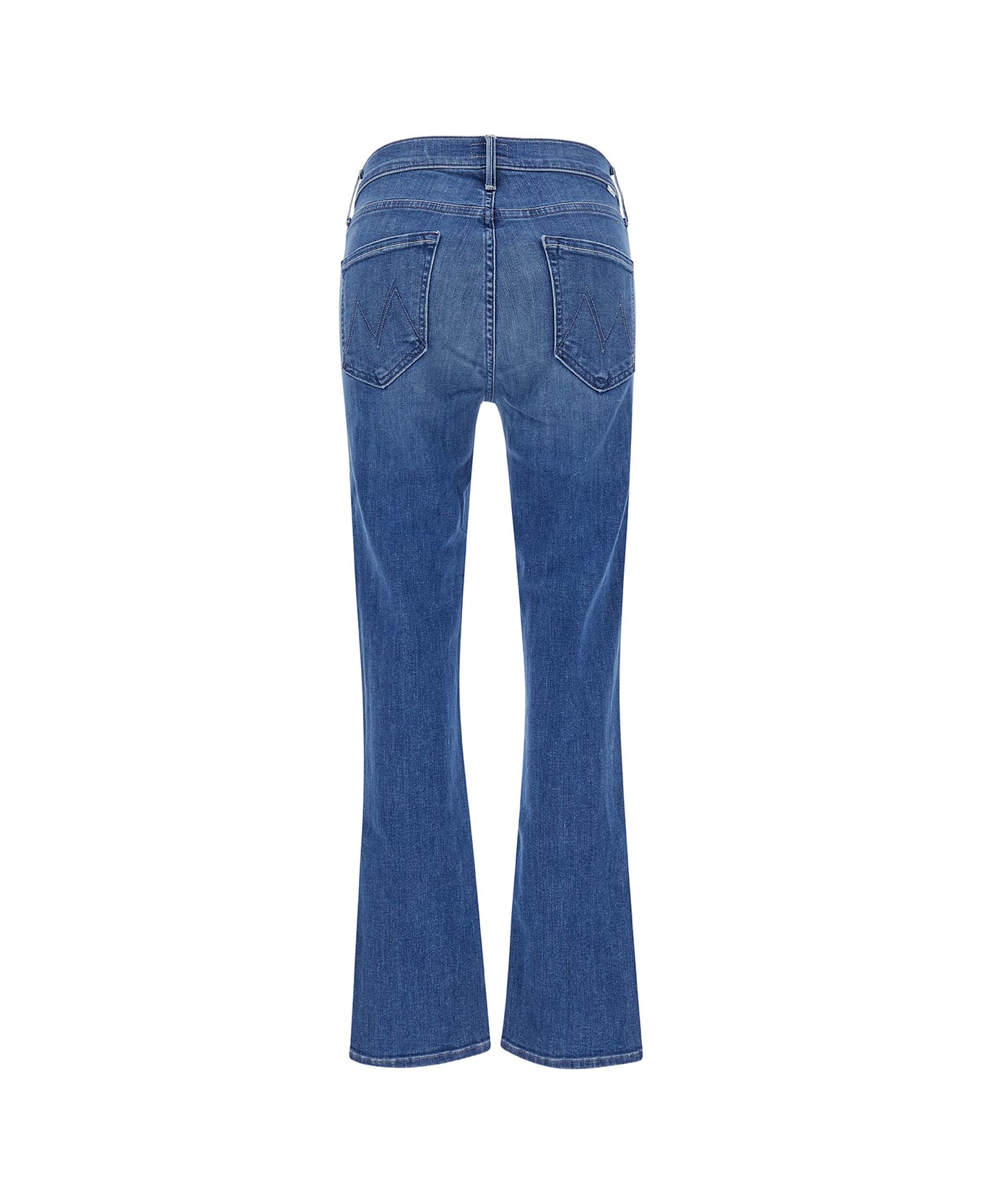 Mother 'dazzler' Light Blue Mid-waist Five-pocket Jeans In Cotton Blend Denim Woman - Blu デニム