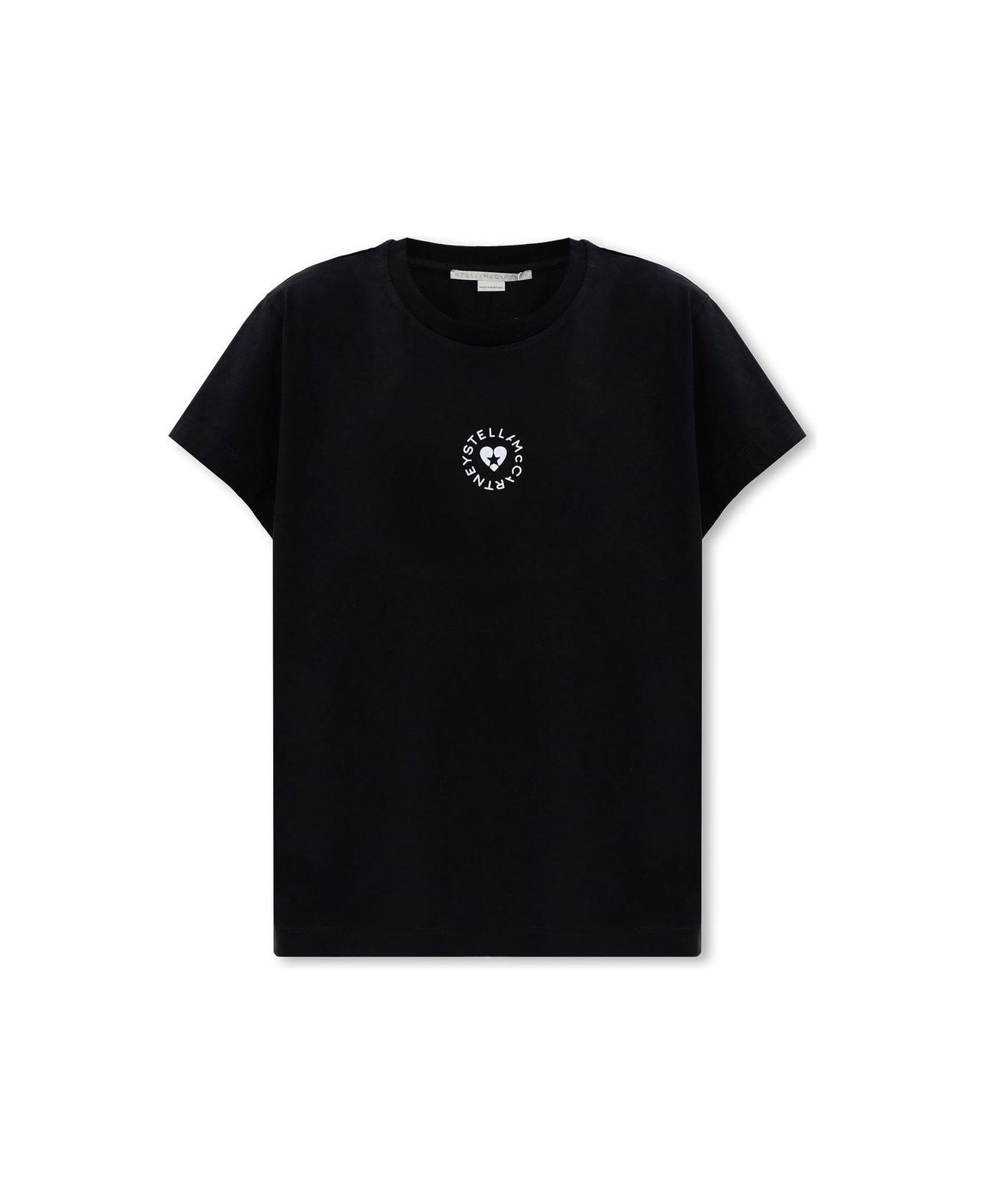 Stella McCartney Logo Printed Crewneck T-shirt - Black Tシャツ