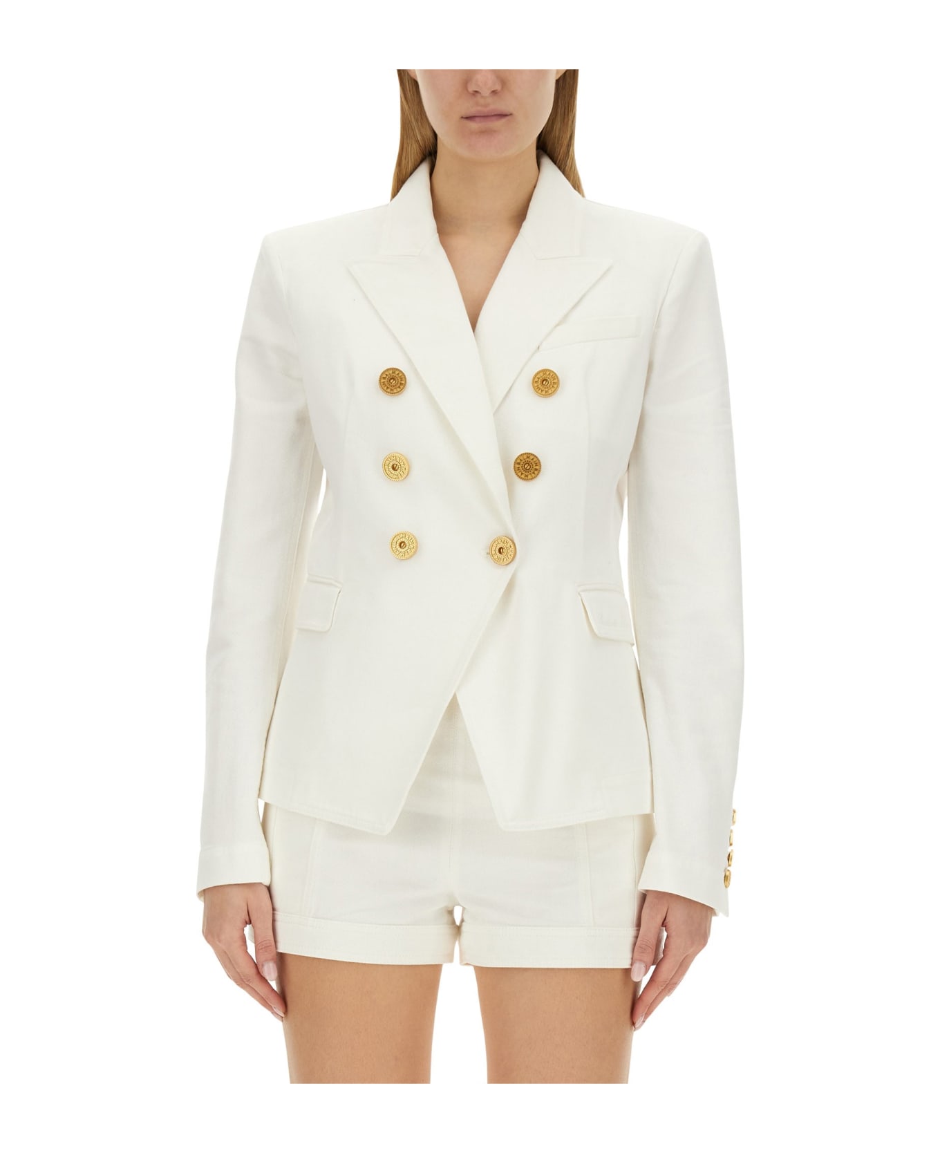 Balmain Six-button Jacket - WHITE