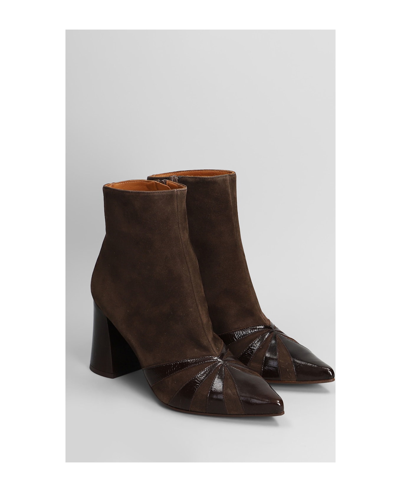 Chie Mihara Ludrik High Heels Ankle Boots In Brown Leather - brown