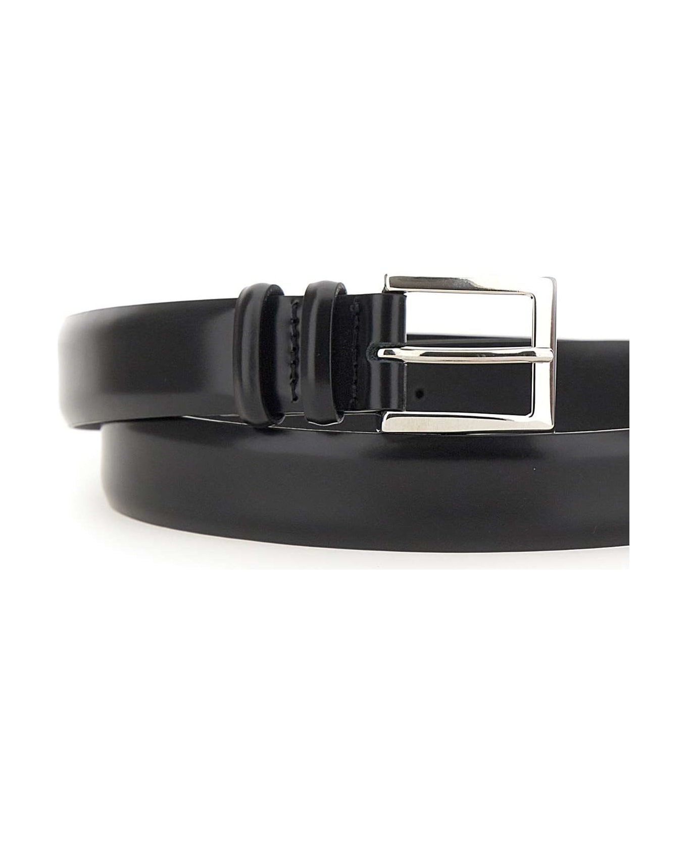 Orciani "calf" Belt - BLACK ベルト