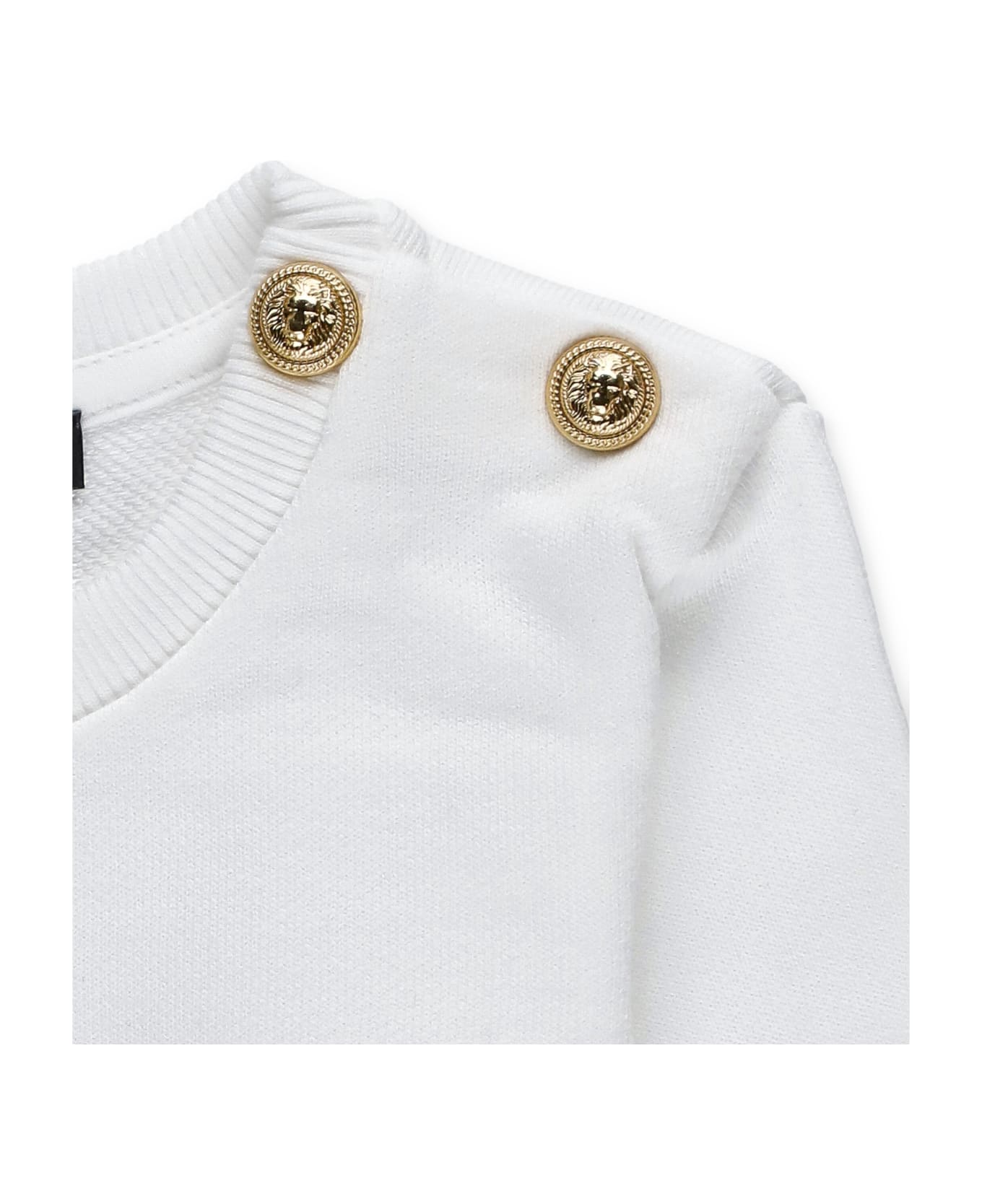 Balmain Logoed Sweater - White