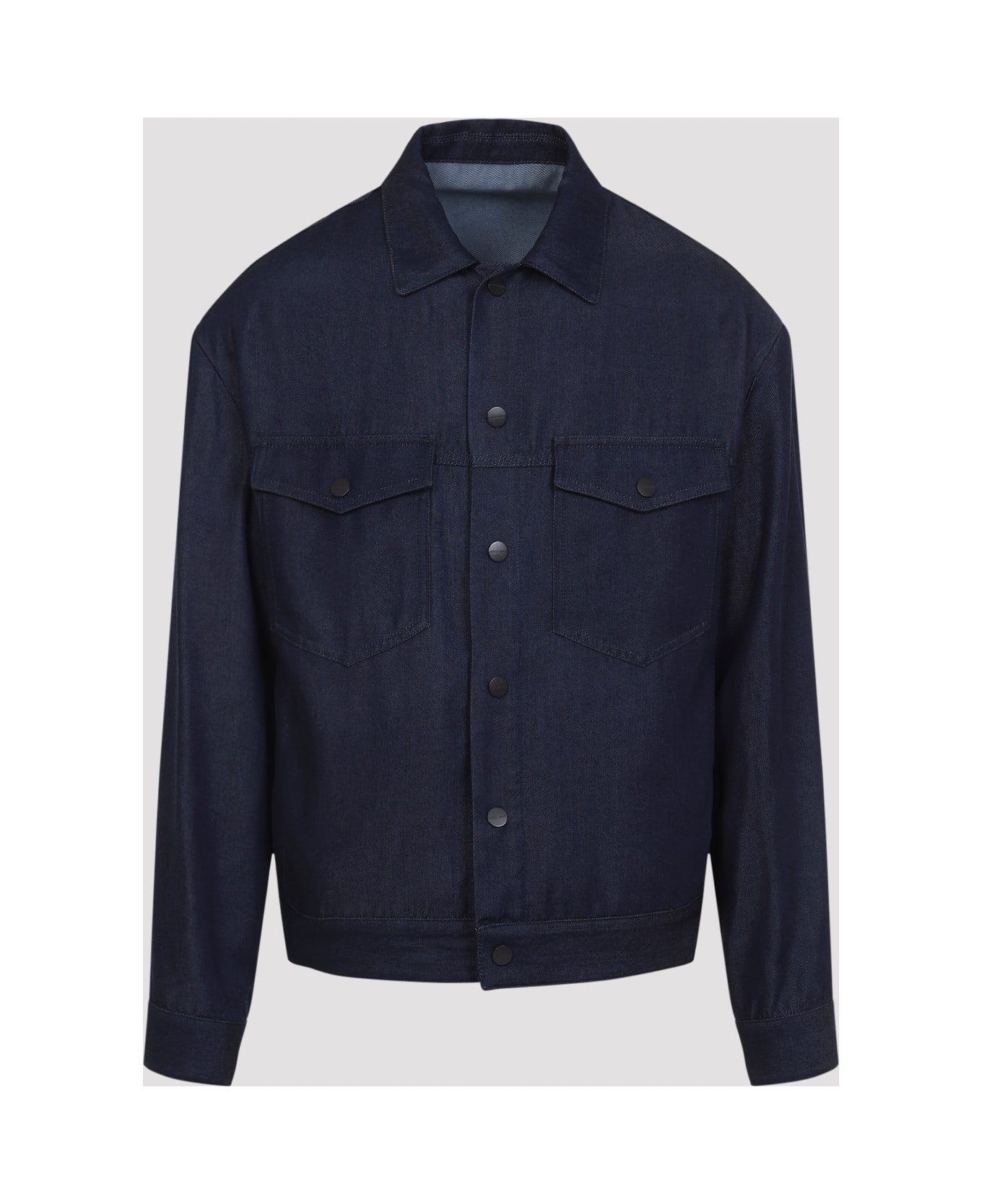 Giorgio Armani Viscose Jacket - Blue Denim