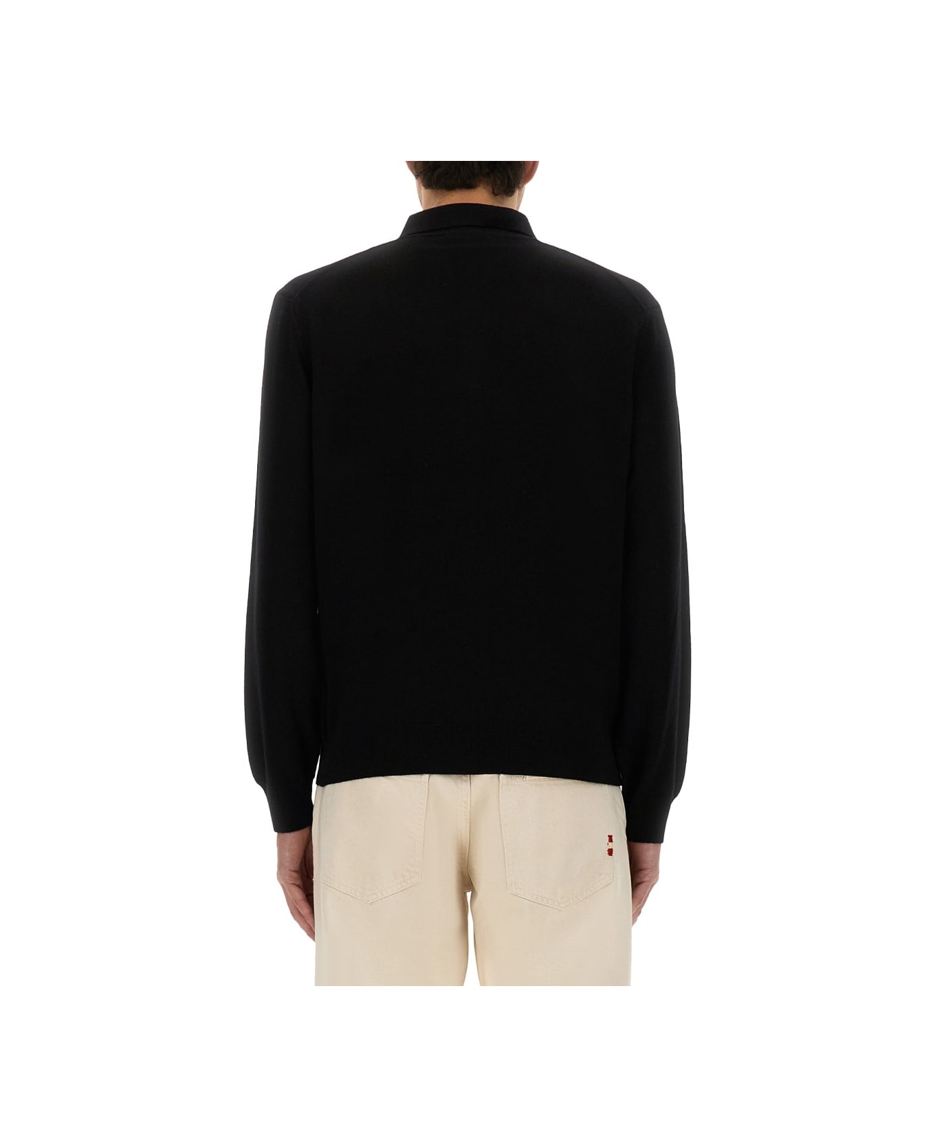 Maison Kitsuné Polo Shirt "fox Head" - BLACK