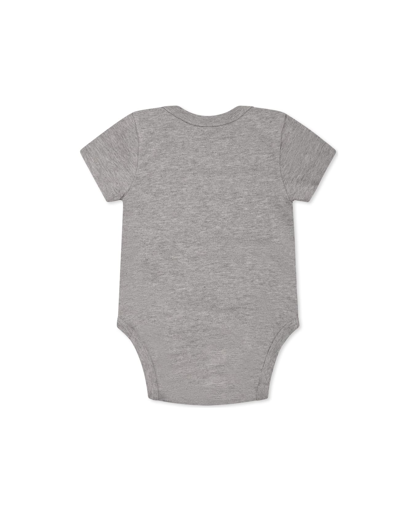 Off-White Multicolor Body Set For Baby Girl With Logo - Multicolor