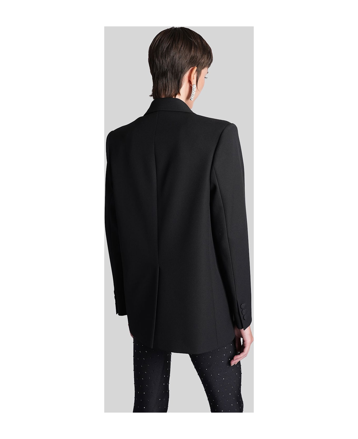 The Andamane Guia Blazer In Black Polyester - black