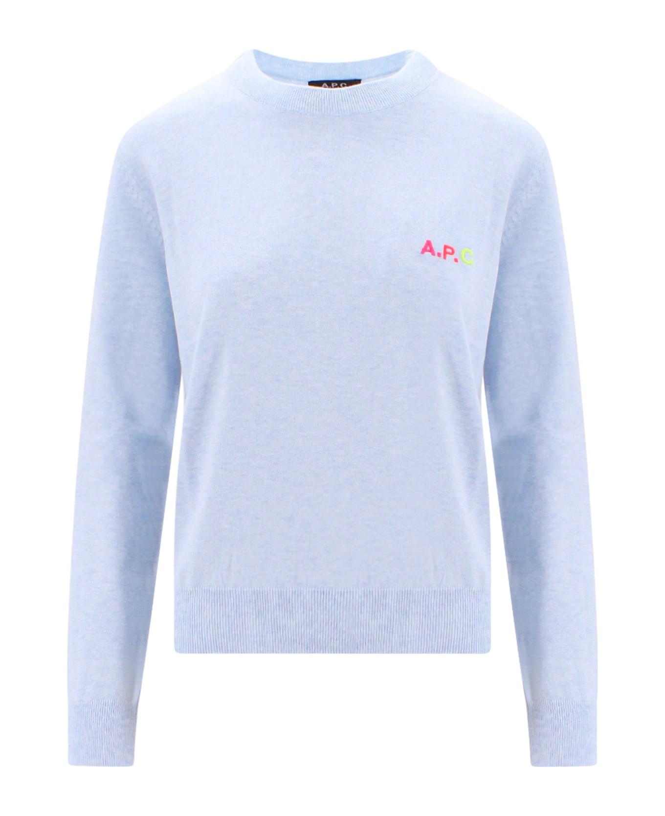 A.P.C. True Light Blue Cotton Sweater - Blue