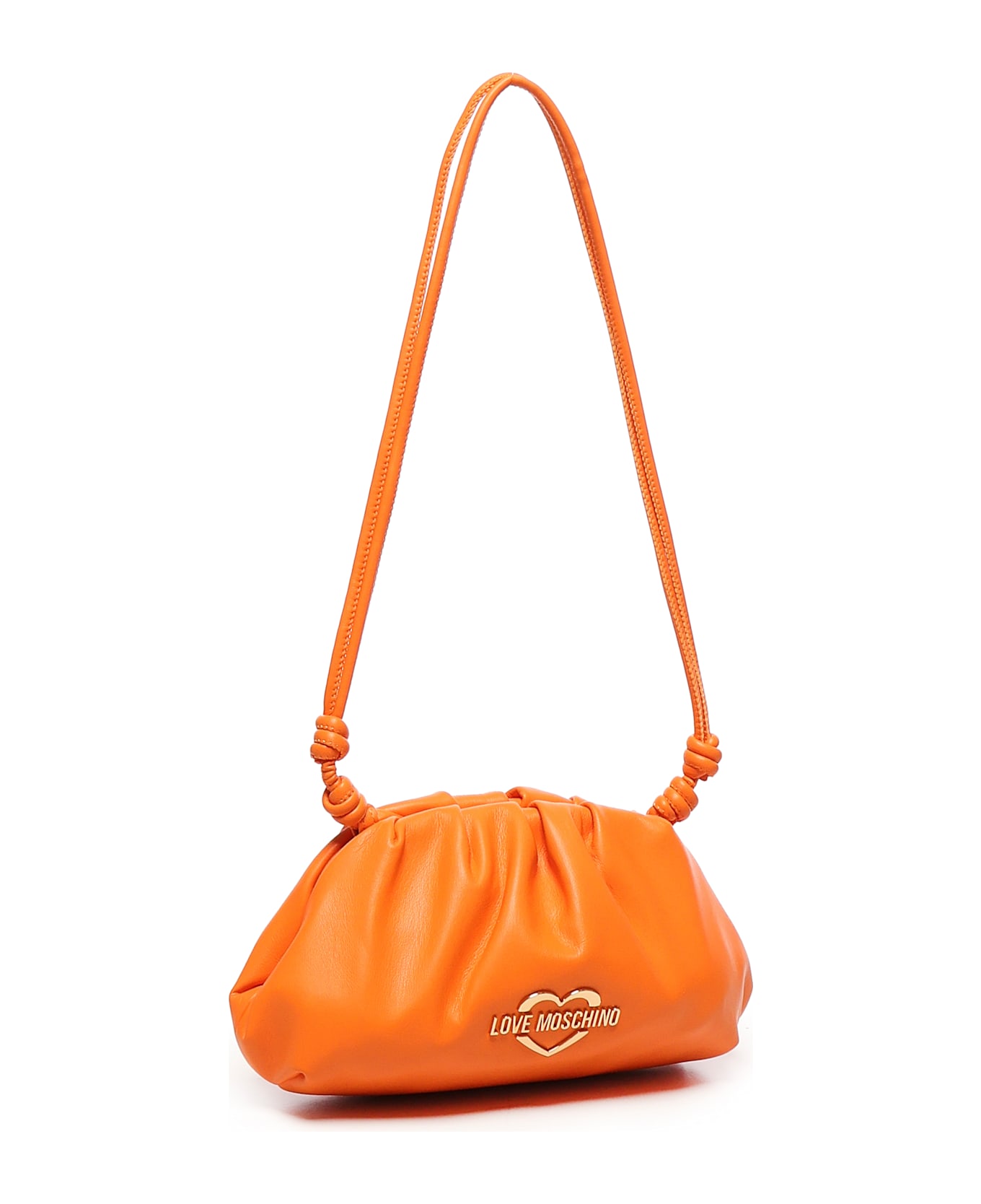 Love Moschino Leather Shoulder Bag - Orange