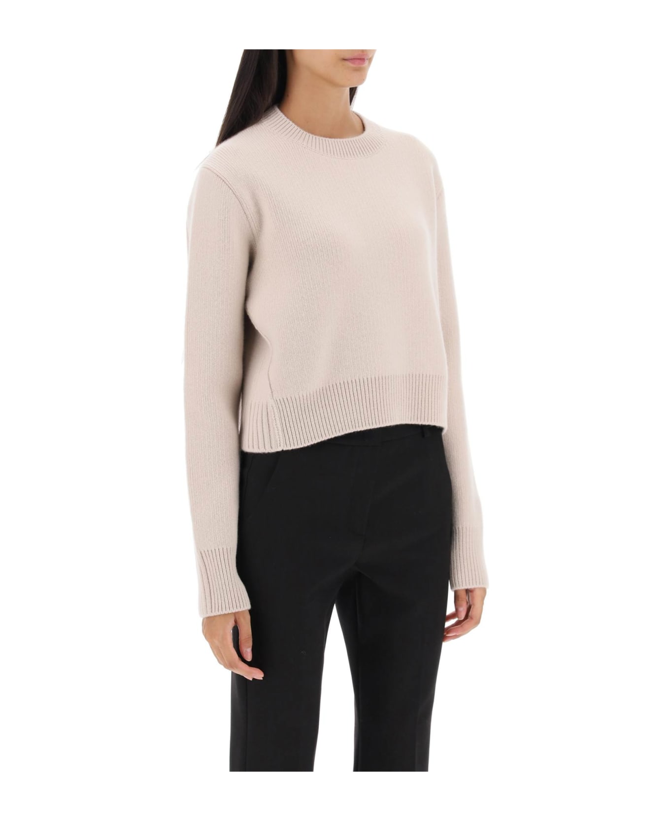 Lanvin Cropped Wool And Cashmere Sweater - PAPER (Beige)