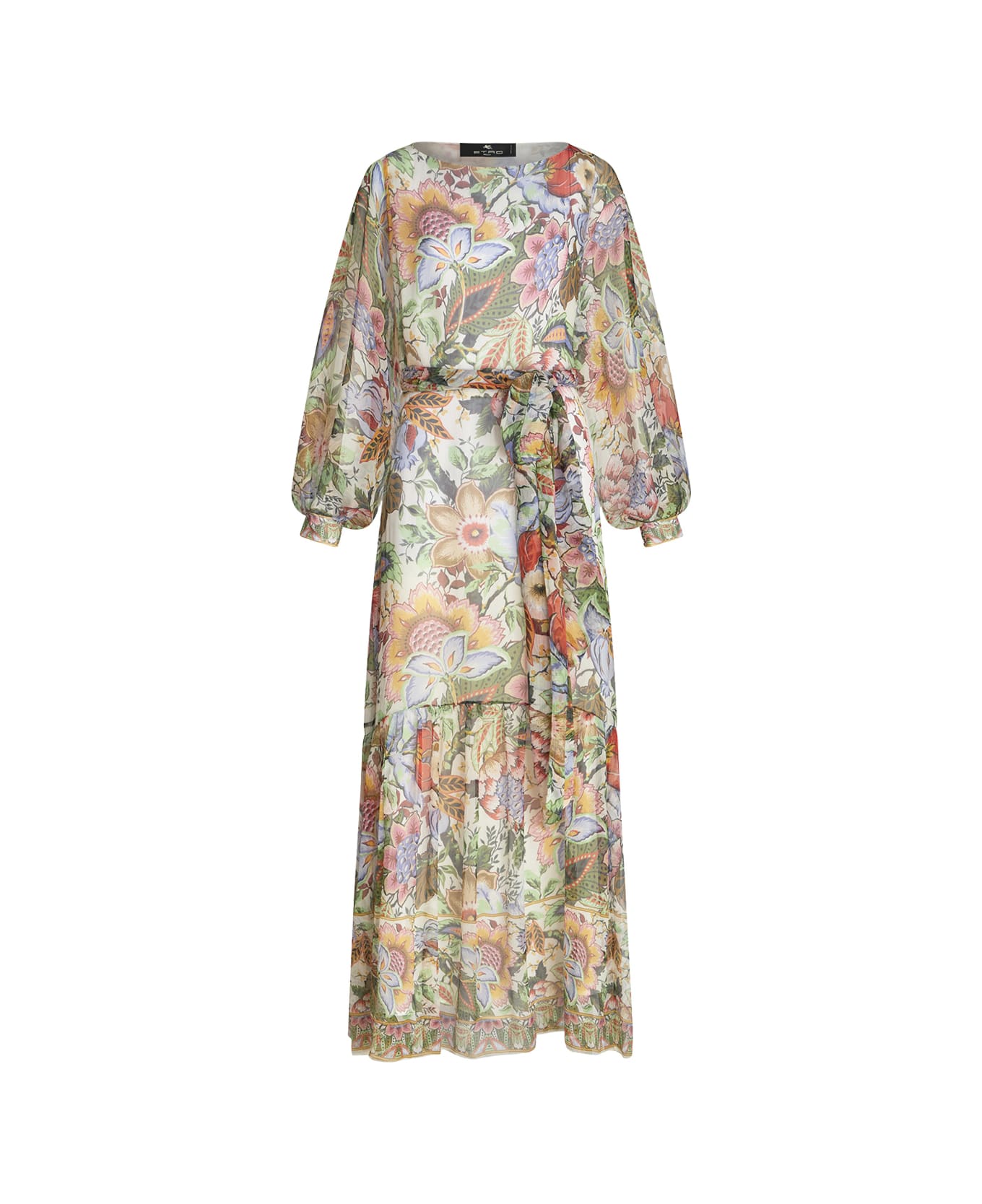 Etro Multicoloured Printed Silk Long Dress - Multicolour ワンピース＆ドレス