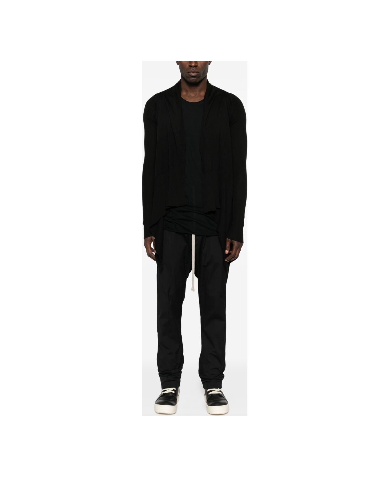 Rick Owens Wool Knitted Cardigan - Black