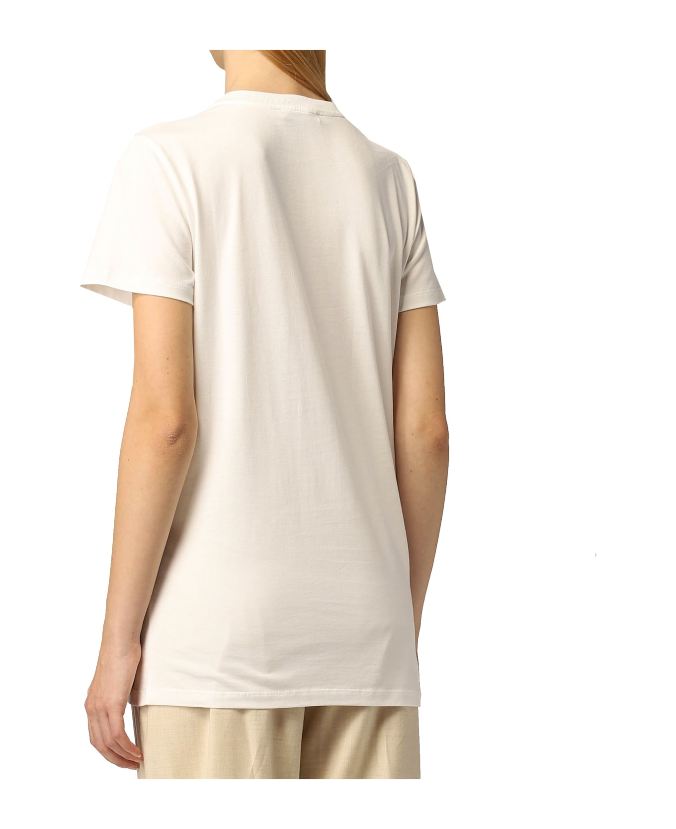 Max Mara Cotton Logo T-shirt - White Tシャツ