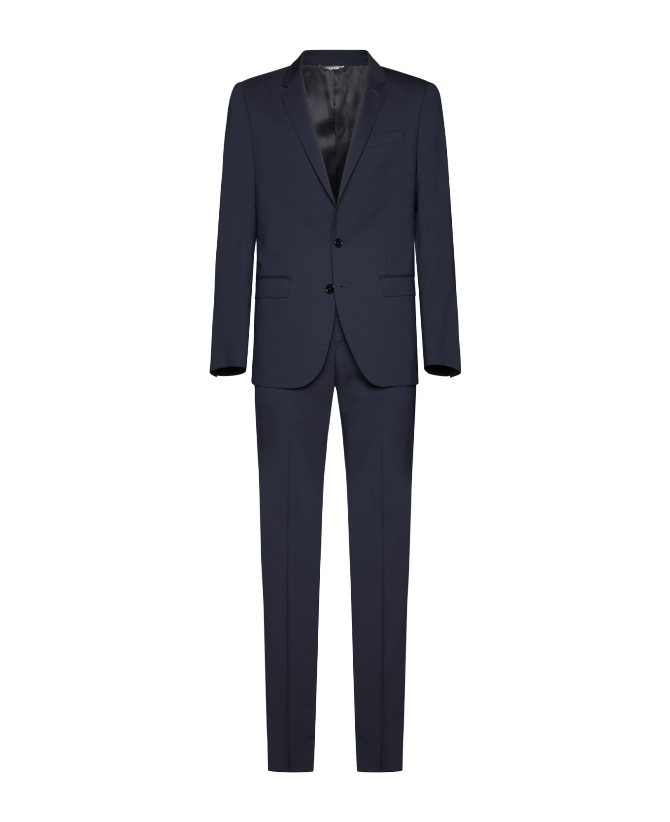 Dolce & Gabbana Suit - Dolce & Gabbana Single-breasted Wool Jacket With Logoed Buttons