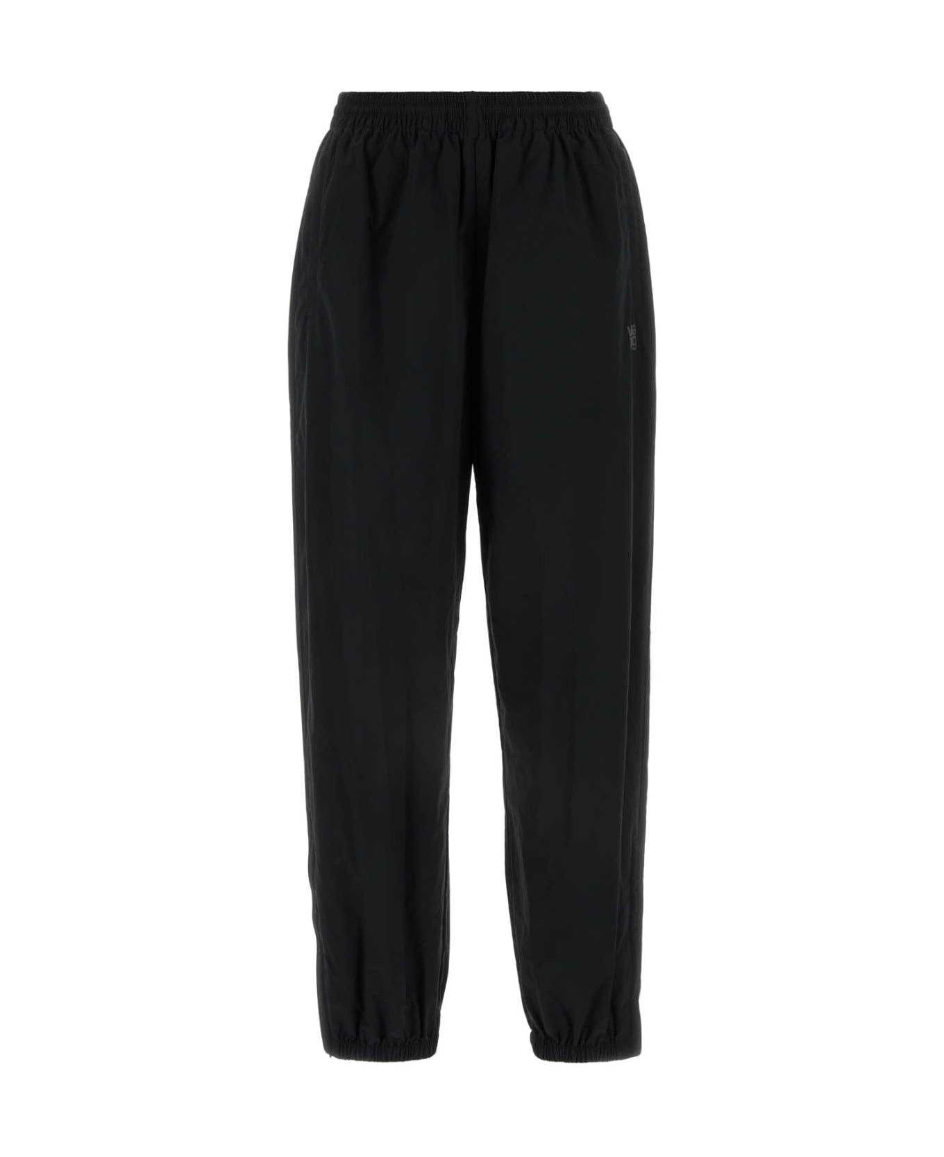 T by Alexander Wang Black Polyester Blend Joggers - BLACK