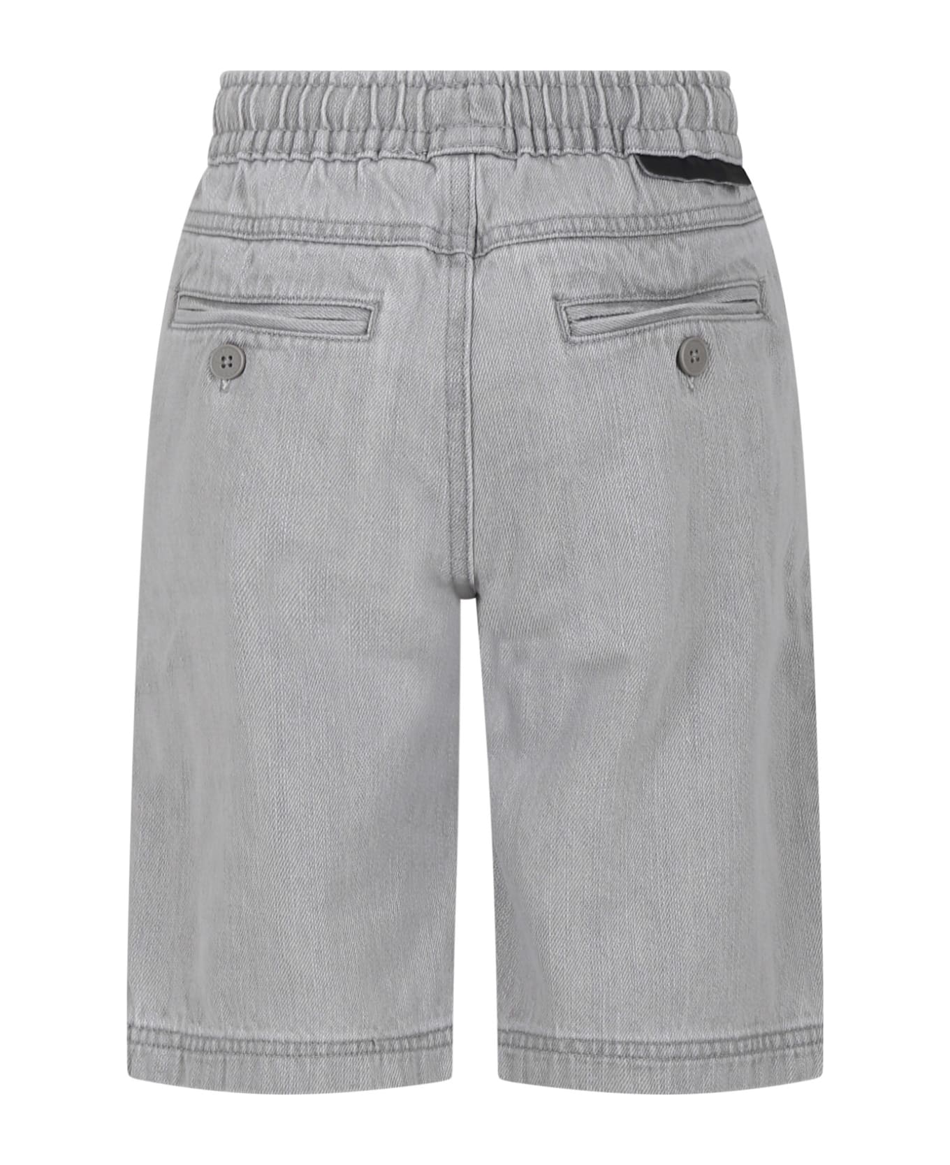 Stella McCartney Kids Gray Casual Shorts For Boy - Grey