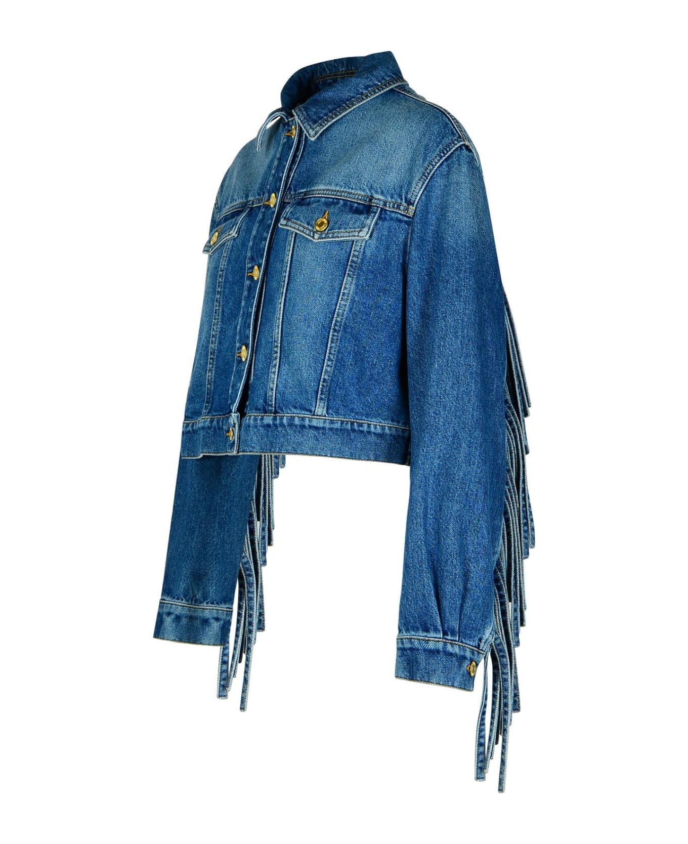 Moschino Blue Cotton Jeans Jacket - Blue