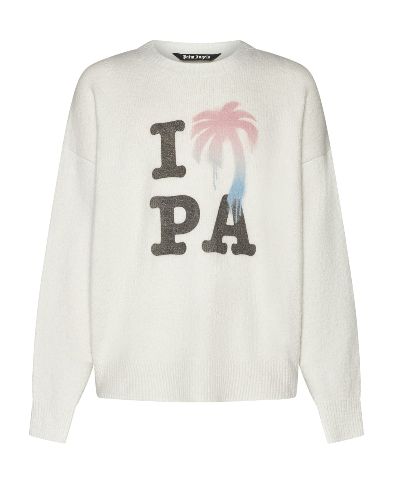 Palm Angels I Love Pa Sweater - White フリース