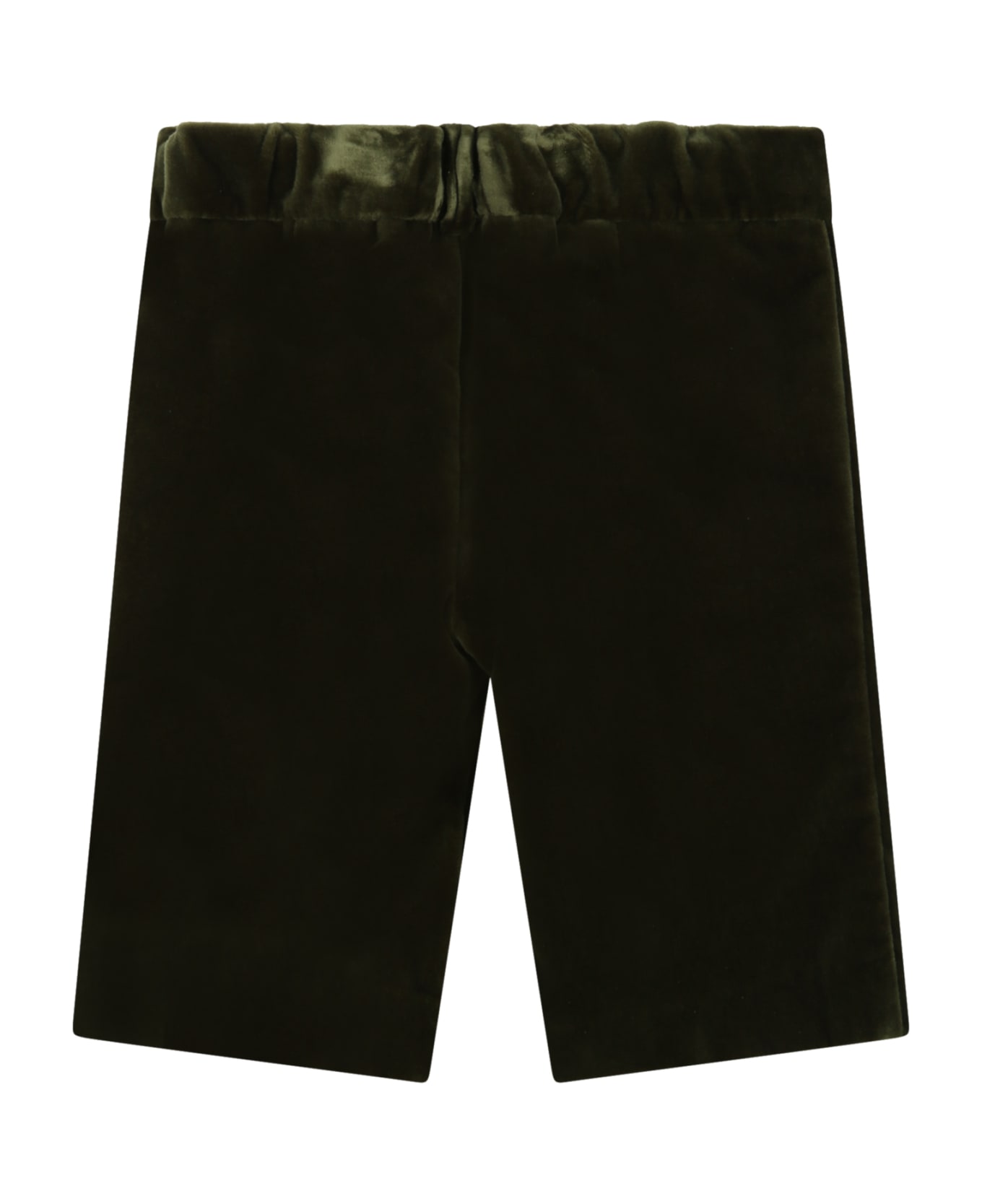 Gucci Green Trousers For Baby Boy With Logo - Green