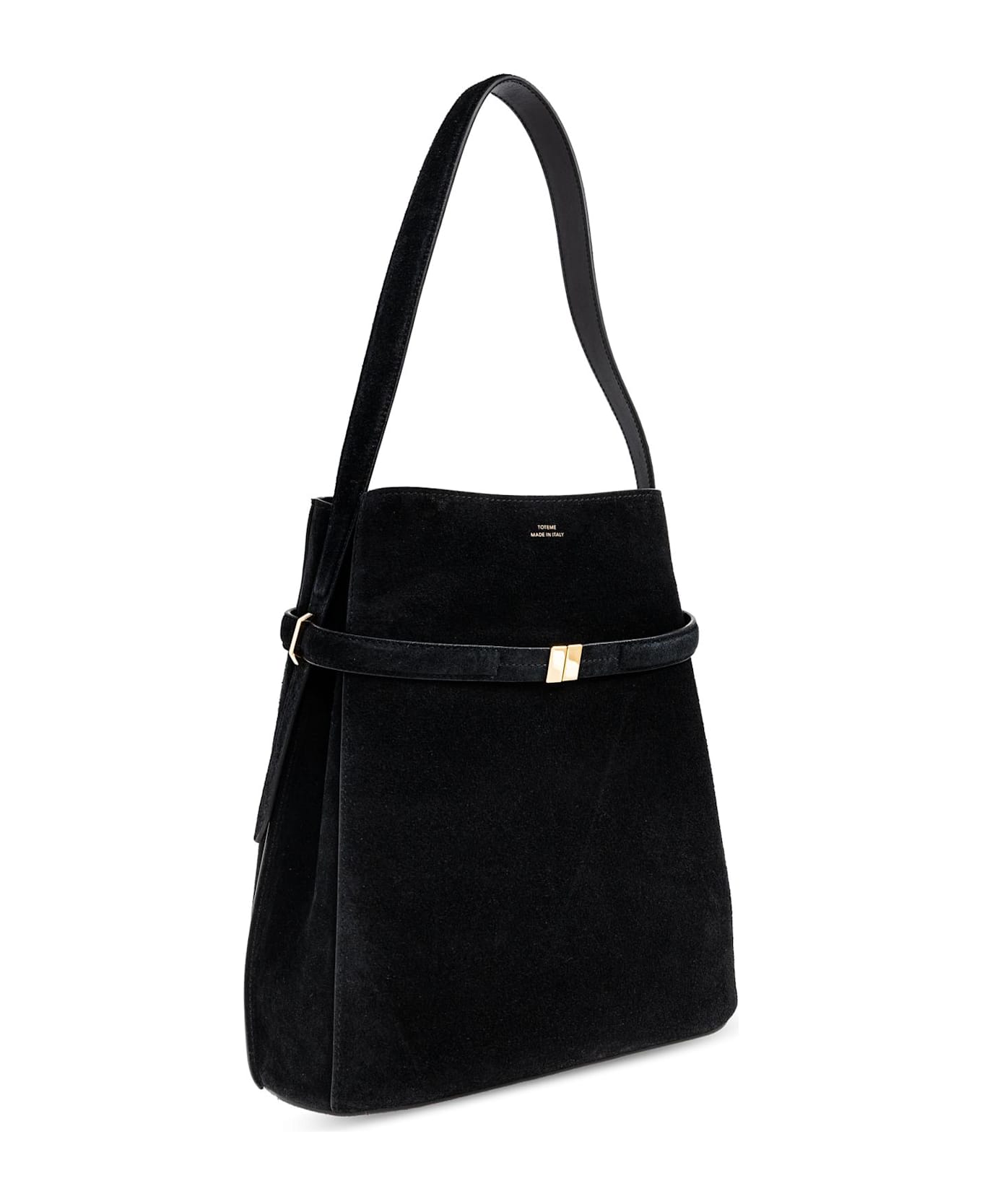 Totême Toteme Suede Shoulder Bag - BLACK