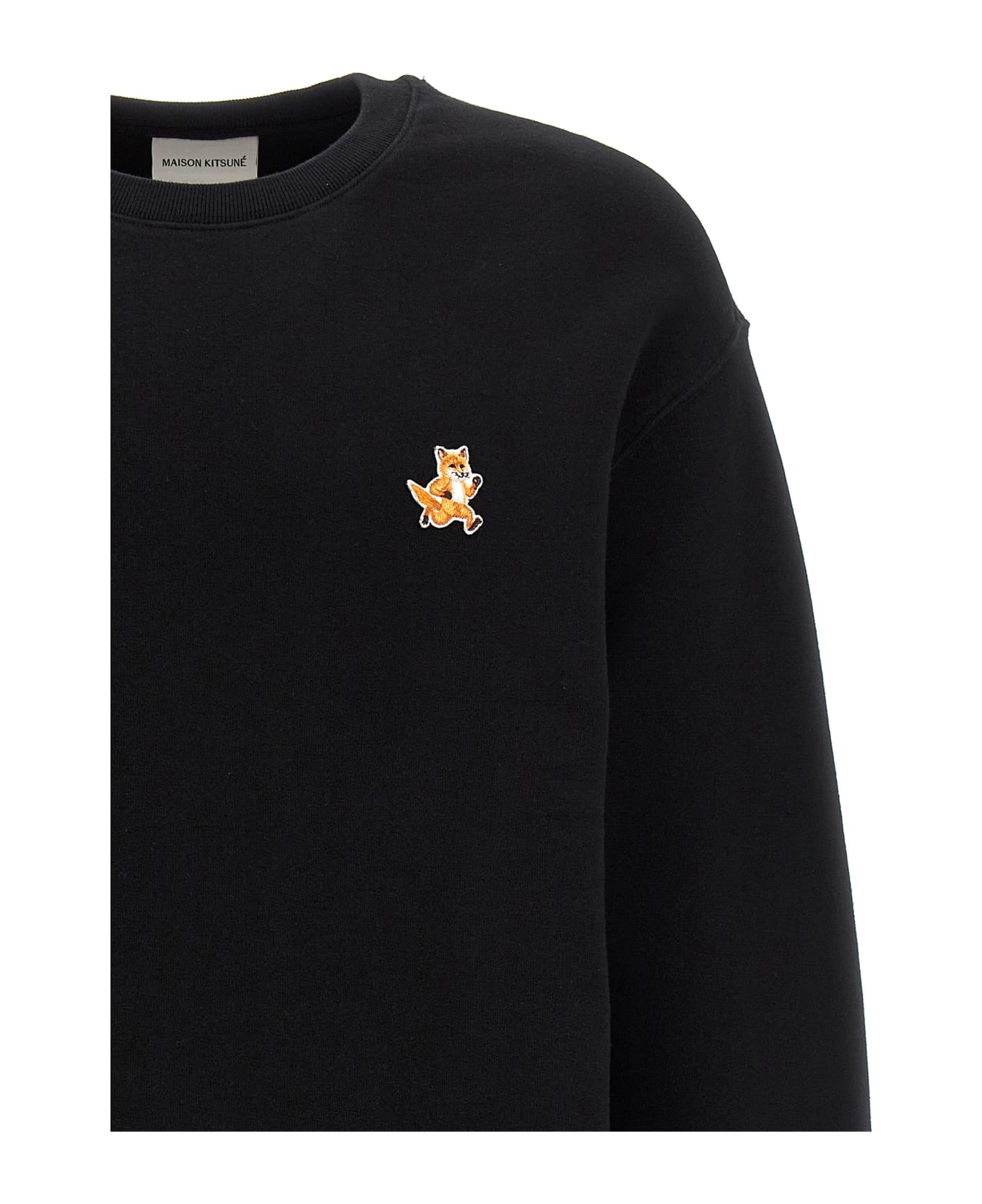 Maison Kitsuné 'speedy Fox Patch' Sweatshirt - Black  