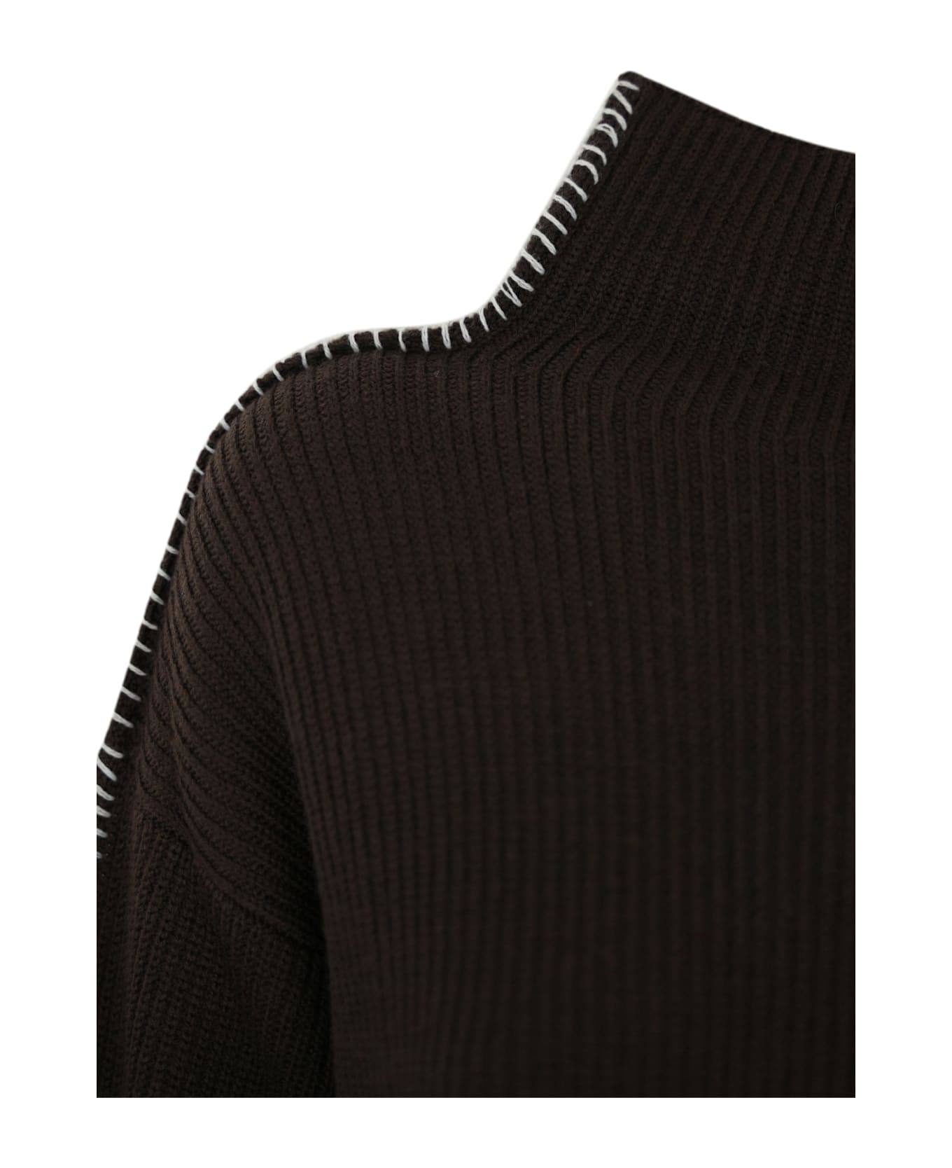 Max Mara Fanfara Boxy Sweater In Wool - Marrone