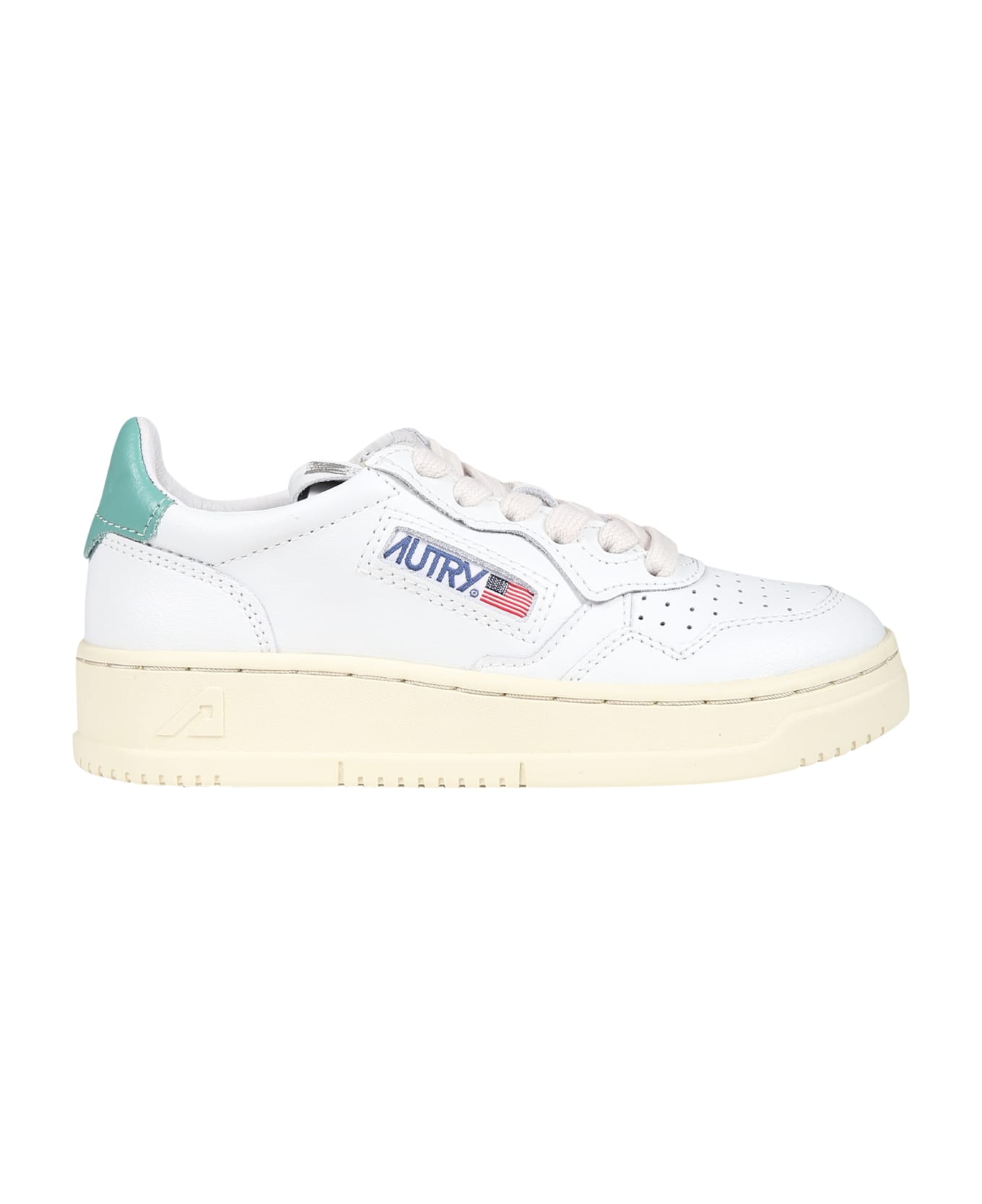 Autry White Sneakers For Kids With Logo - White