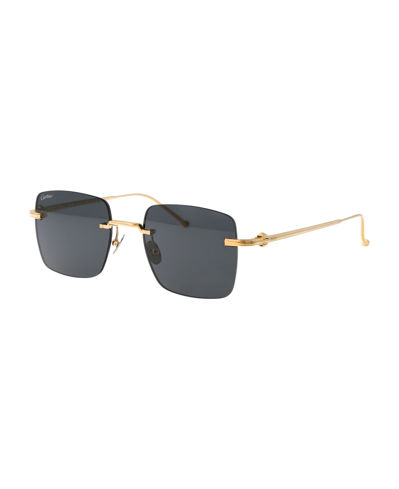 Cartier Eyewear Ct0403s Sunglasses - 002 GOLD GOLD GREY