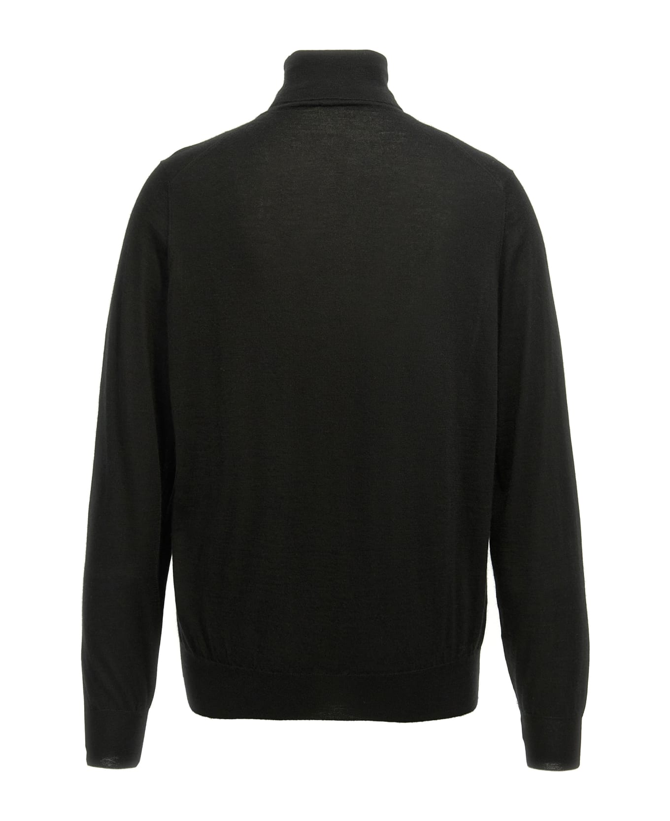 Brunello Cucinelli Silk Cashmere Turtleneck Sweater - Black  